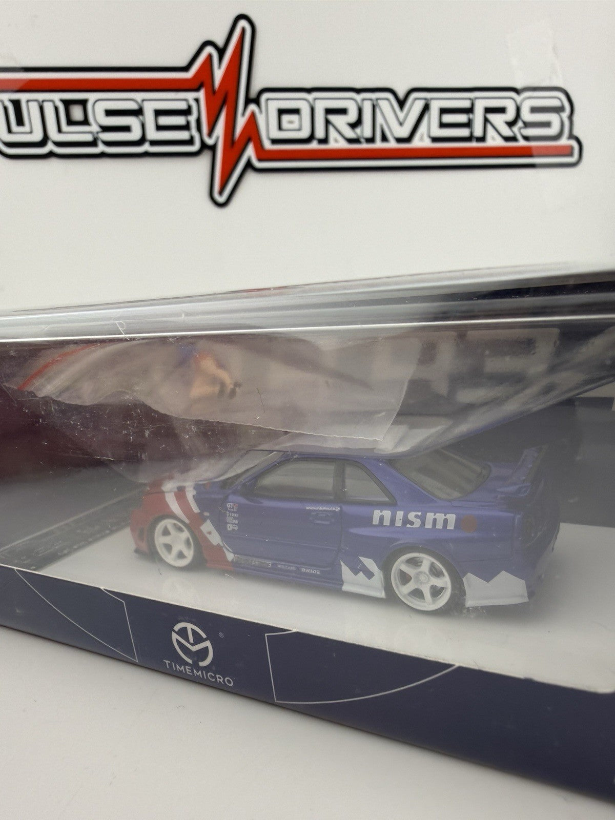 Nissan Skyline GT R (R34) NISMO Red Blue with Figure TimeMicro Sealed6