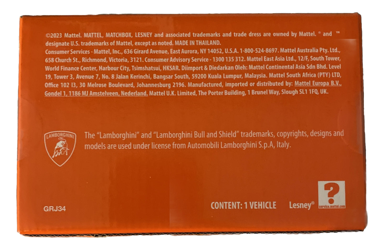 Lamborghini Centenario Matchbox Collectors Mattel Creations Sealed3
