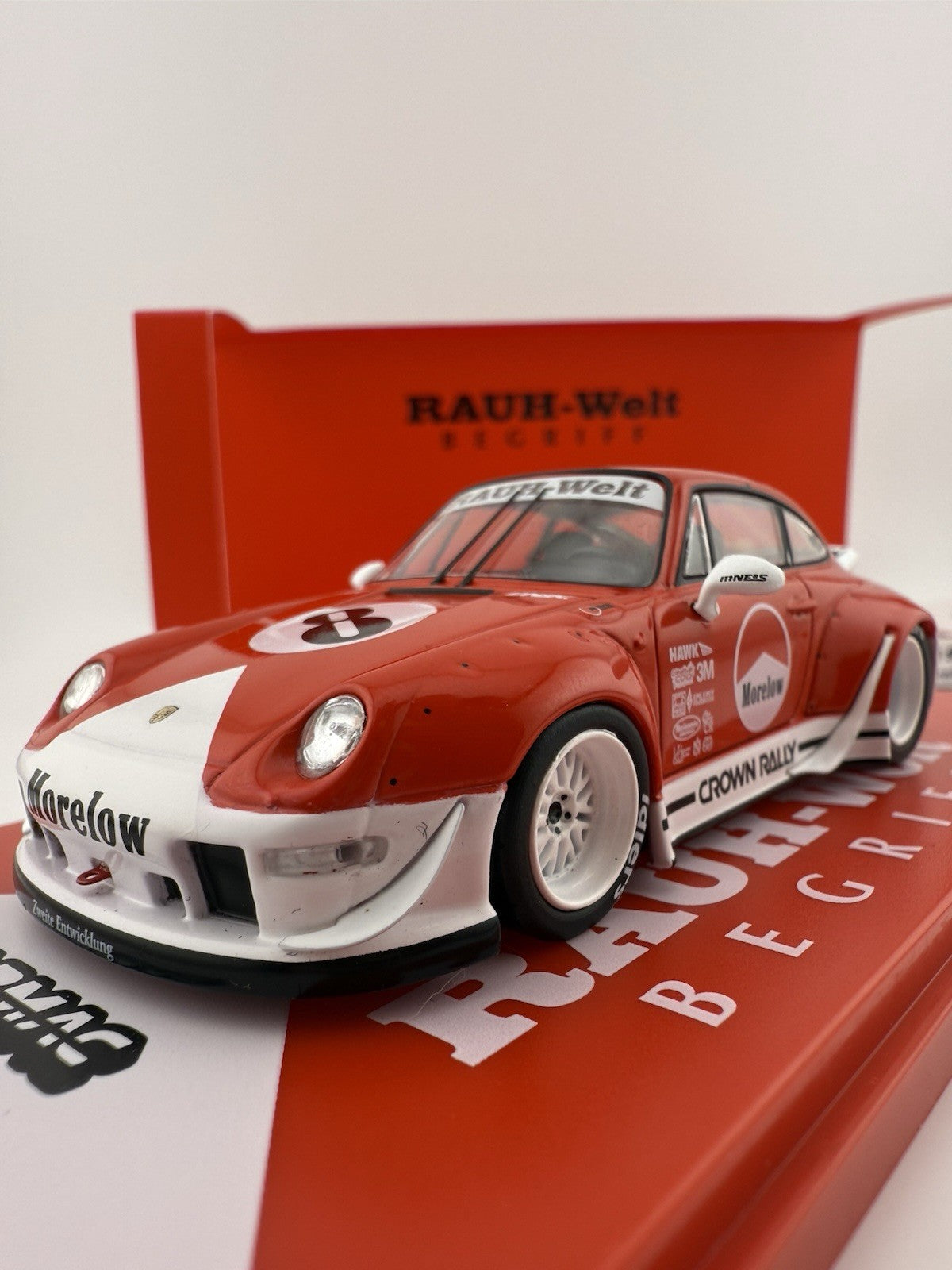 1/43 Porsche RWB 993 #8 "Morelow" Red and White "RAUH Welt BEGRIFF" T43 014 ML14