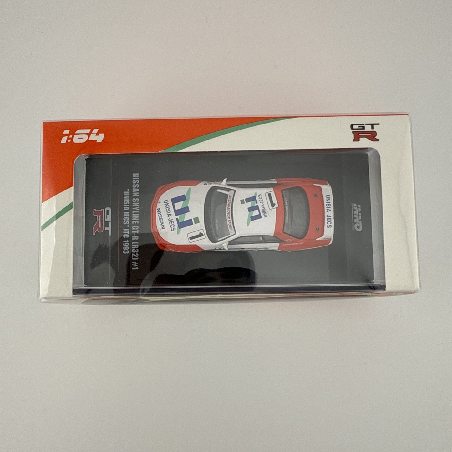 Nissan Skyline GT R (R32) Red / White   INNO64 IN64 R32 UNIJ  1 UNISIA JECS JTC1