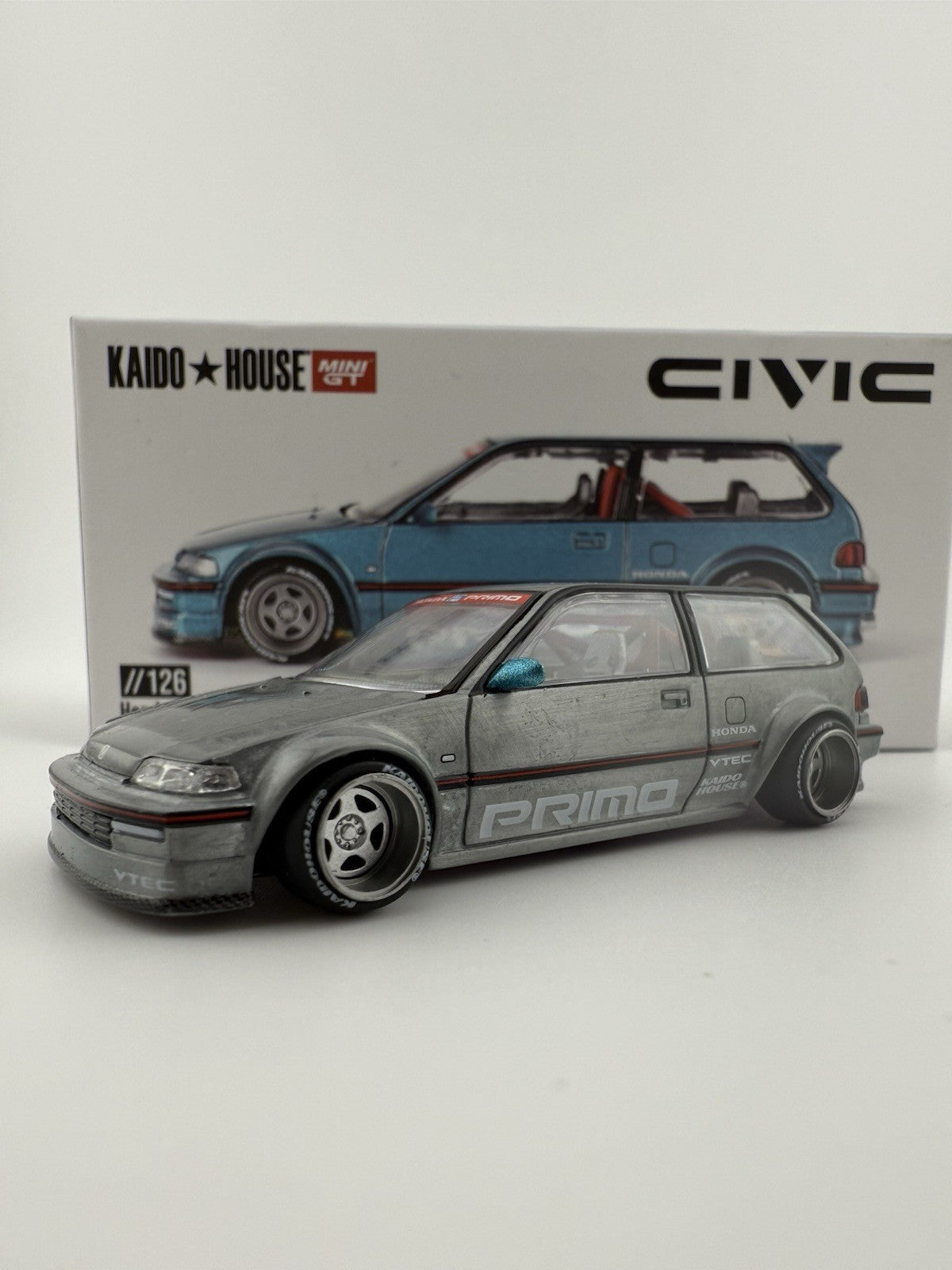 1/64 Kaido House x Mini GT Honda Civic EF Kaido Works V1 KHMG126 CHASE2