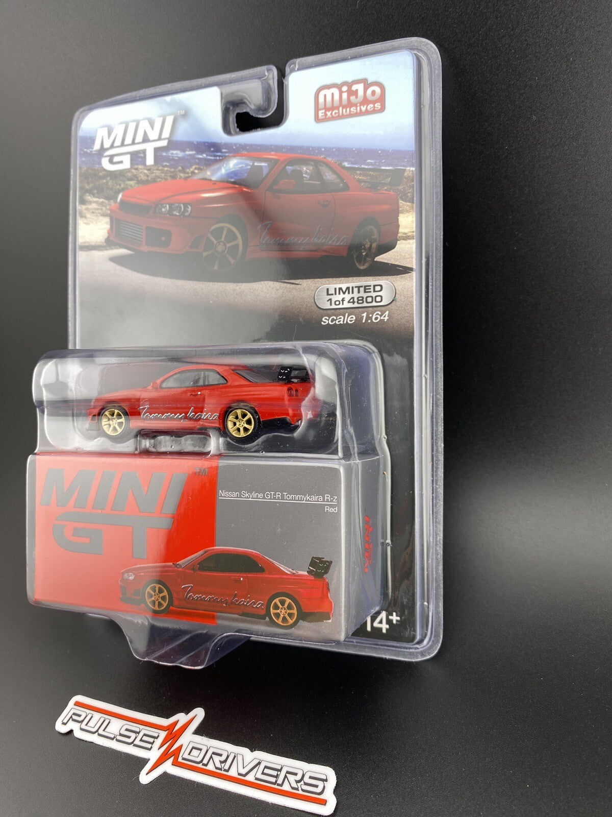 Nissan Skyline GT R (R34) Tommykaira R z   Red   Mini GT 005433