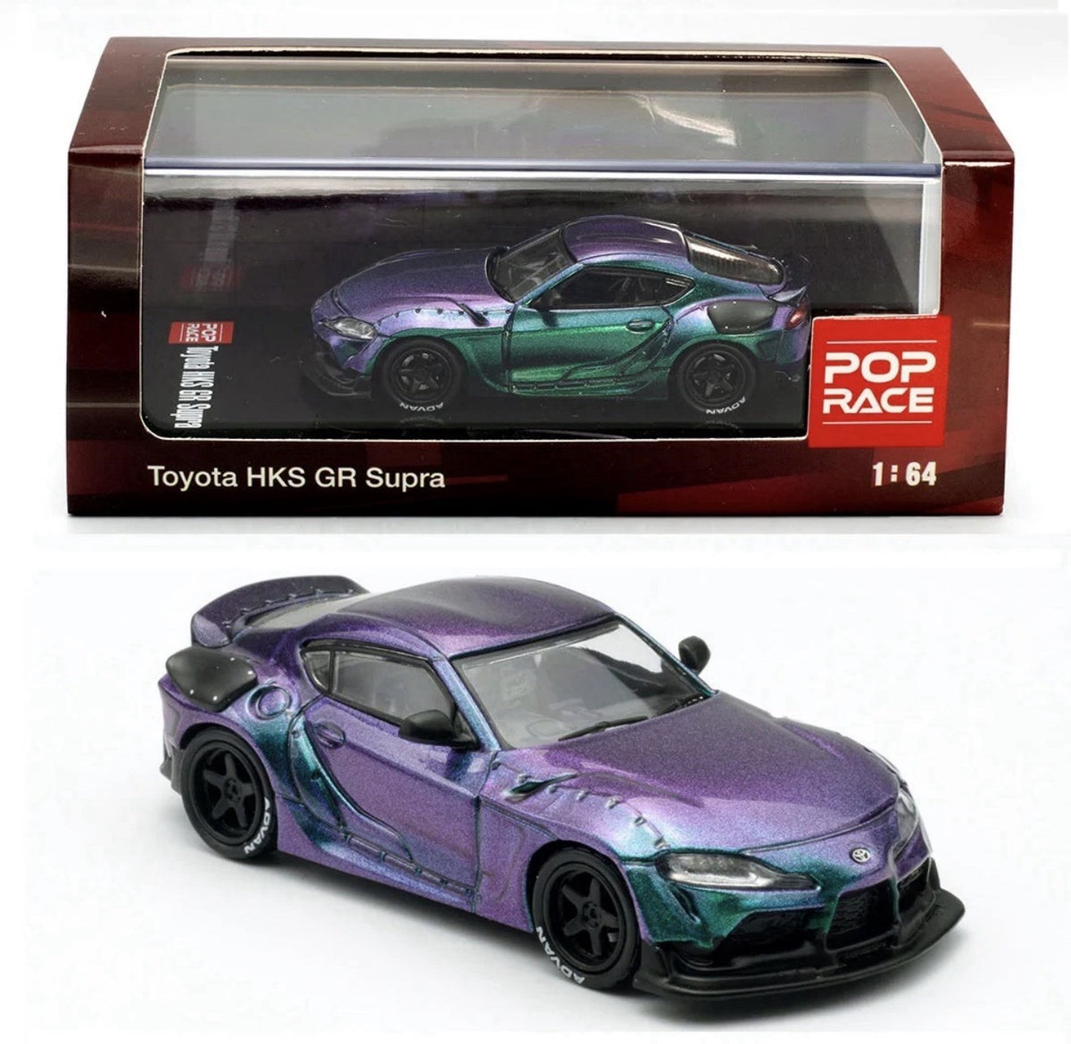 HKS GR Supra Magic Purple POPRACE 1/64 PR64-HKSA90-MG0