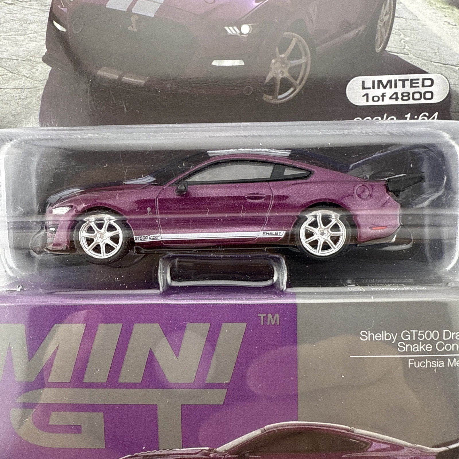 Ford Mustang Shelby GT500 Dragonsnake Concept Fuchsia Metallic   Mini GT MGT 0062