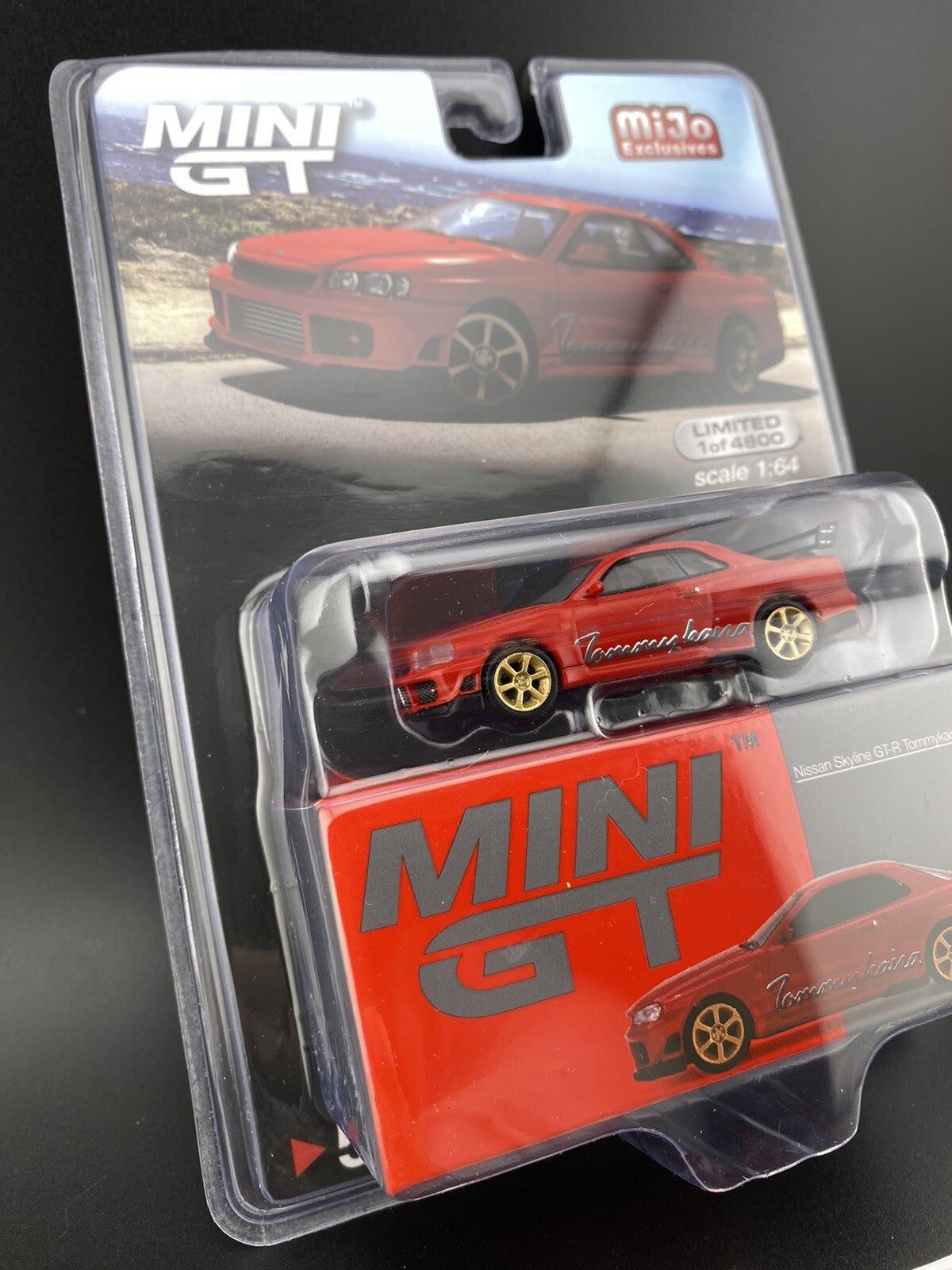 Nissan Skyline GT R (R34) Tommykaira R z   Red   Mini GT 005432