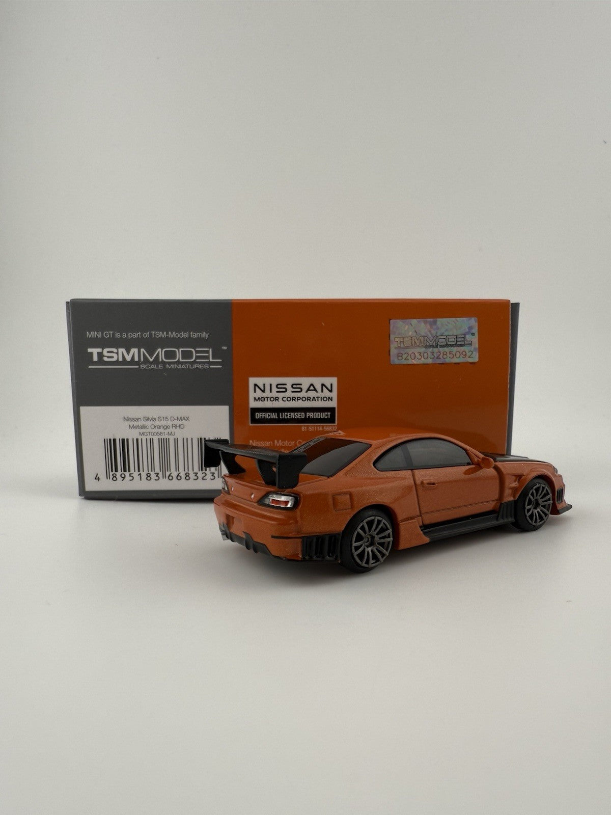 Nissan Silvia (S15) D MAX Metallic Orange   Mini GT MGT 00581 Open Box5