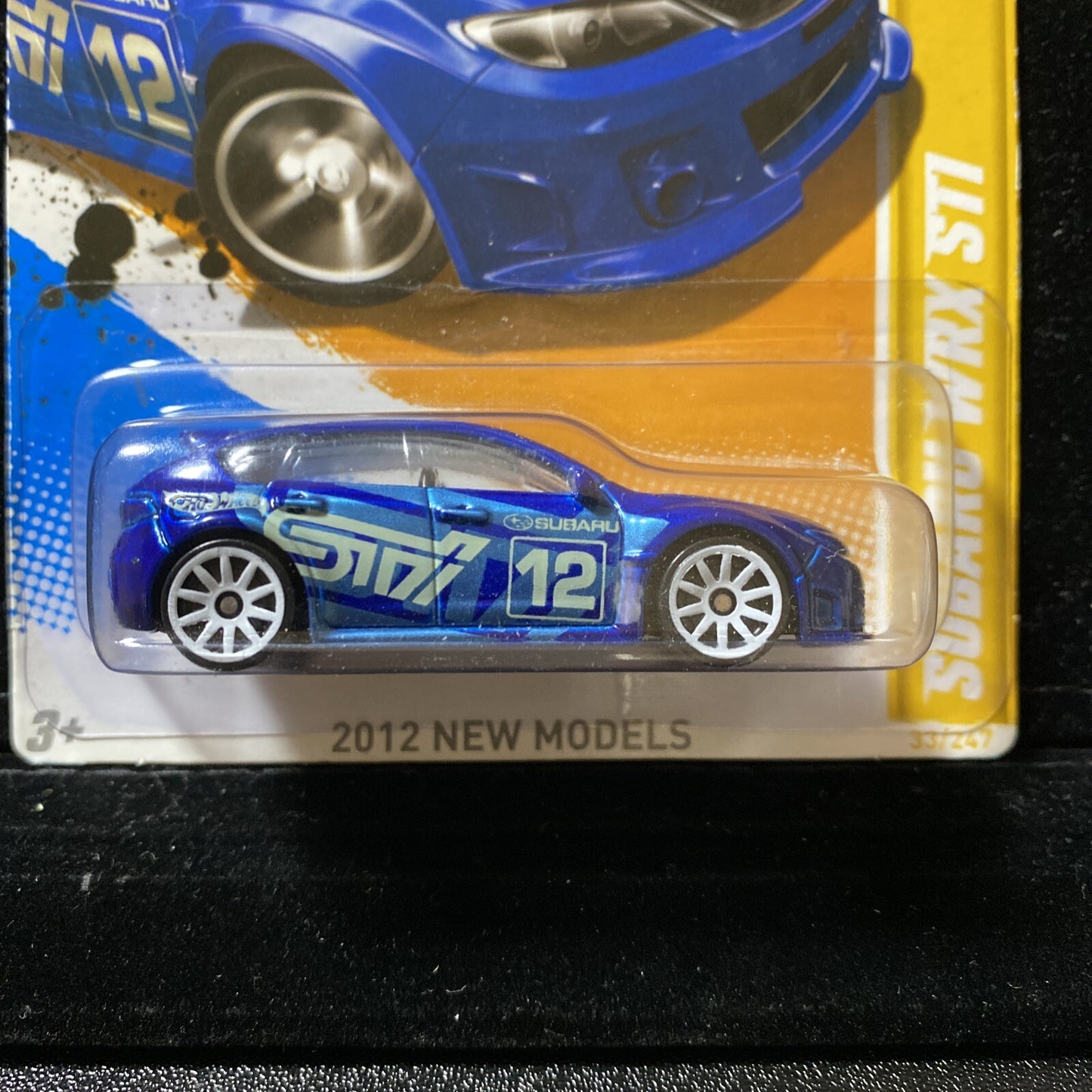 Hot Wheels Subaru WRX STI Blue 2012 NEW MODELS 33/50 in Card Protector2