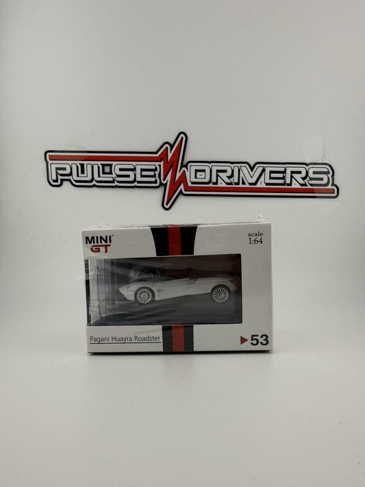 Pagani Huayra Roadster White   Mini GT MGT 00053 w/ Carbon Red Stripe0