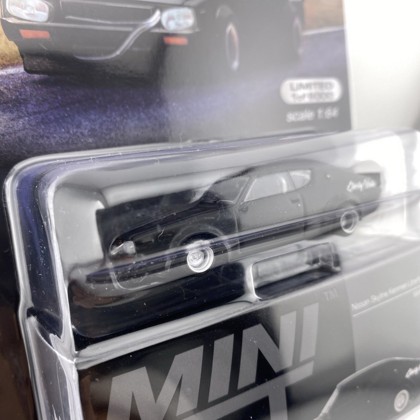 Nissan Skyline Kenmeri Liberty Walk Matte Black   Mini GT MGT 006555