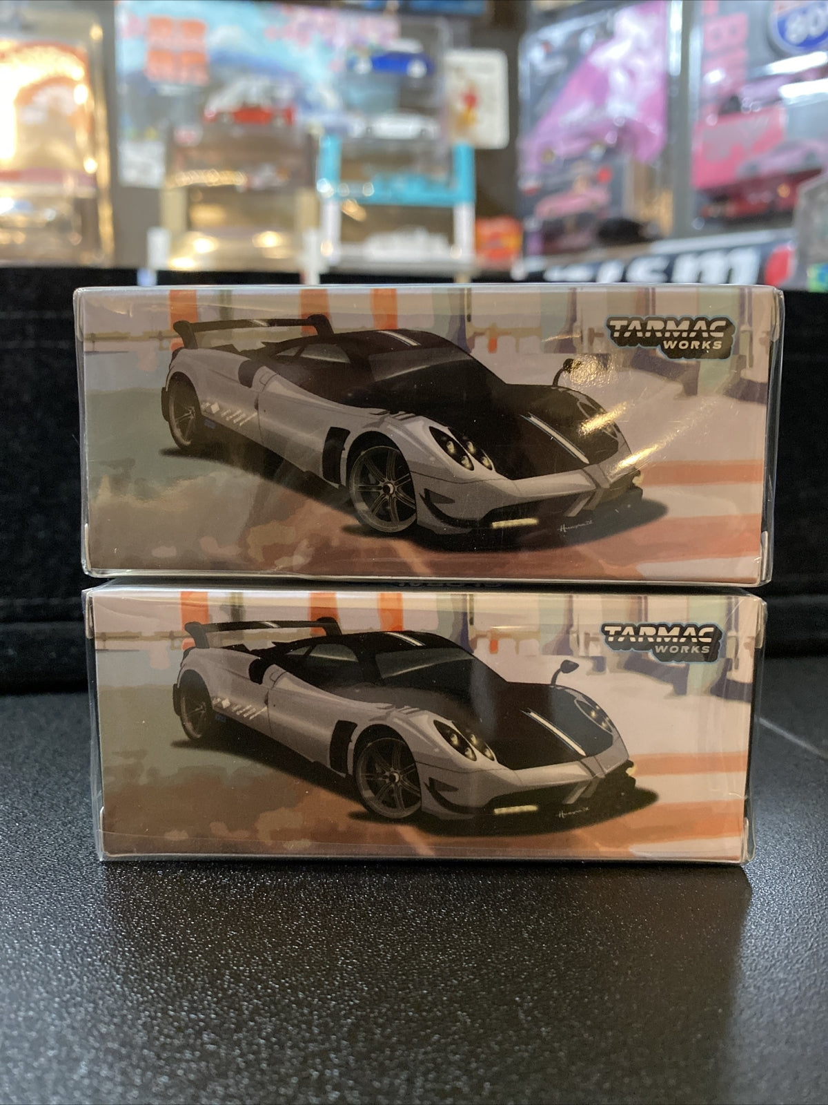 PAGANI HUAYRA BC SILVER & BLACK 1/64 TARMAC WORKS Lot of 2 Chase & Regular6