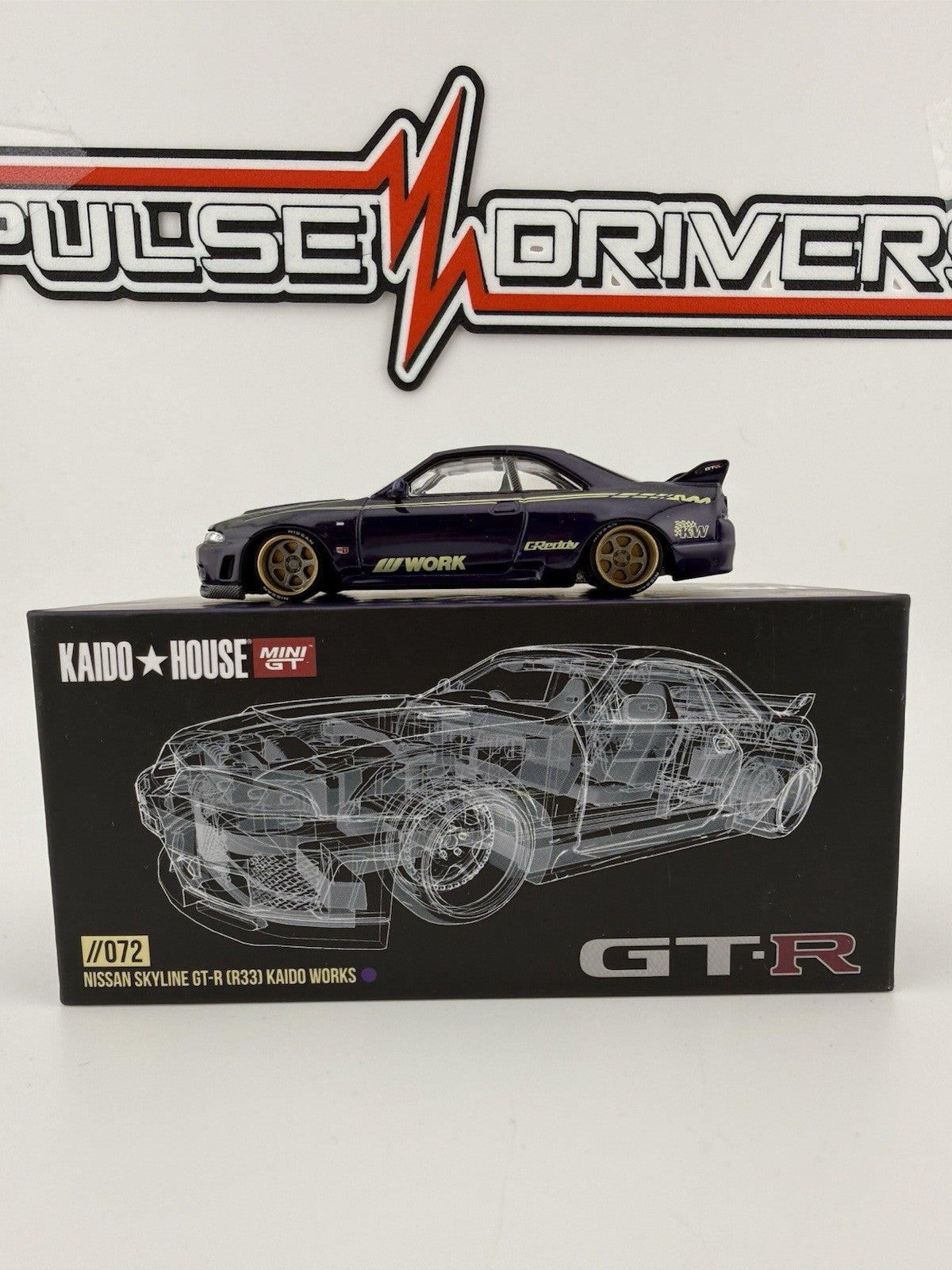 Nissan Skyline GT R (R33) Imai Racing Purple   Kaido House KHMG 072 V1 Open Box3