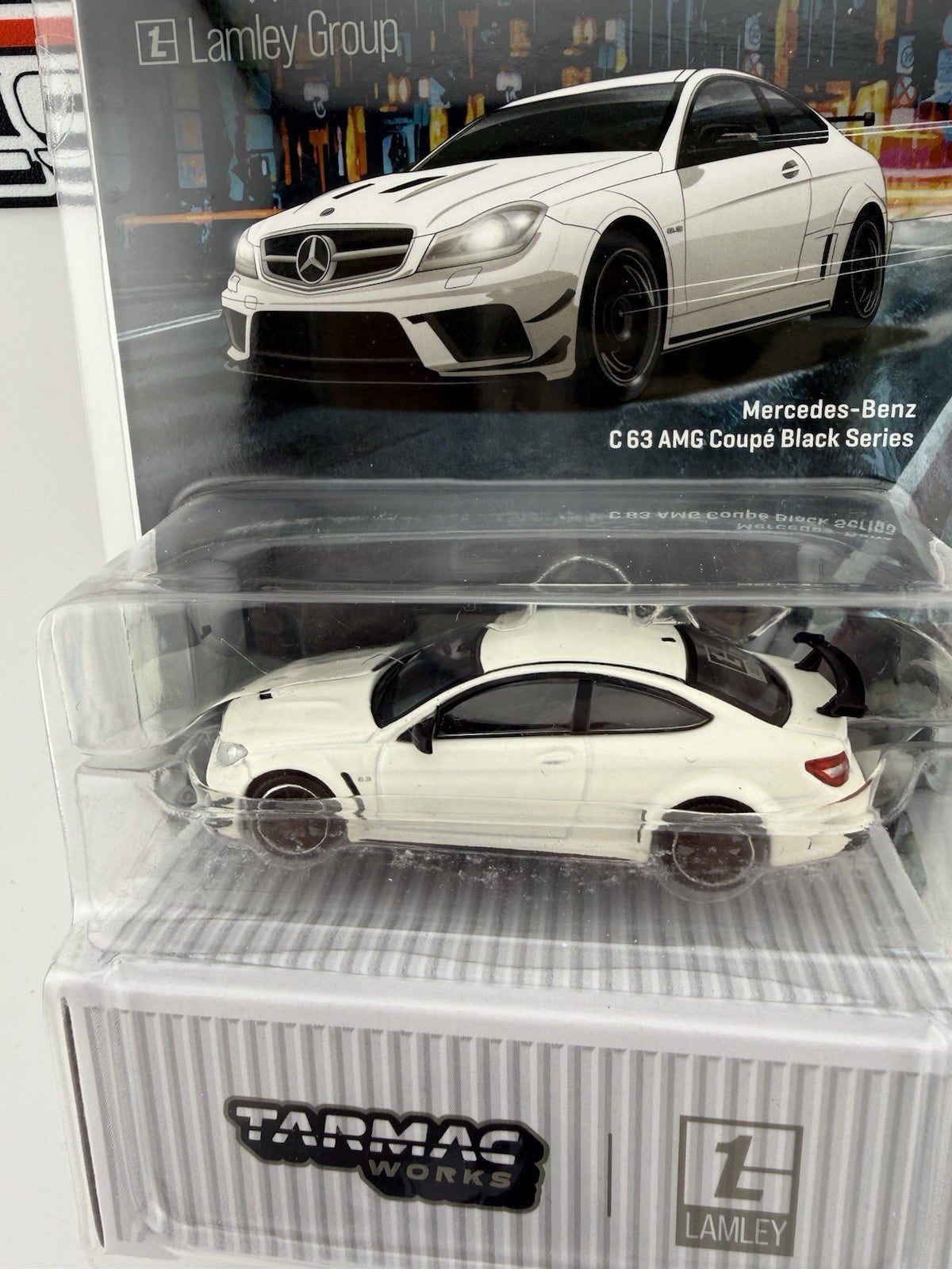 Mercedes Benz C 63 AMG Black Series White Tarmac Works T64G 009 Lamley w/ Pin6