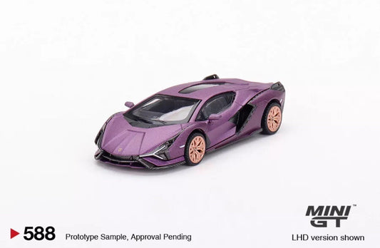 Lamborghini Sian FKP 37   Matte Viola   Mini GT 00588 HK Exclusive0