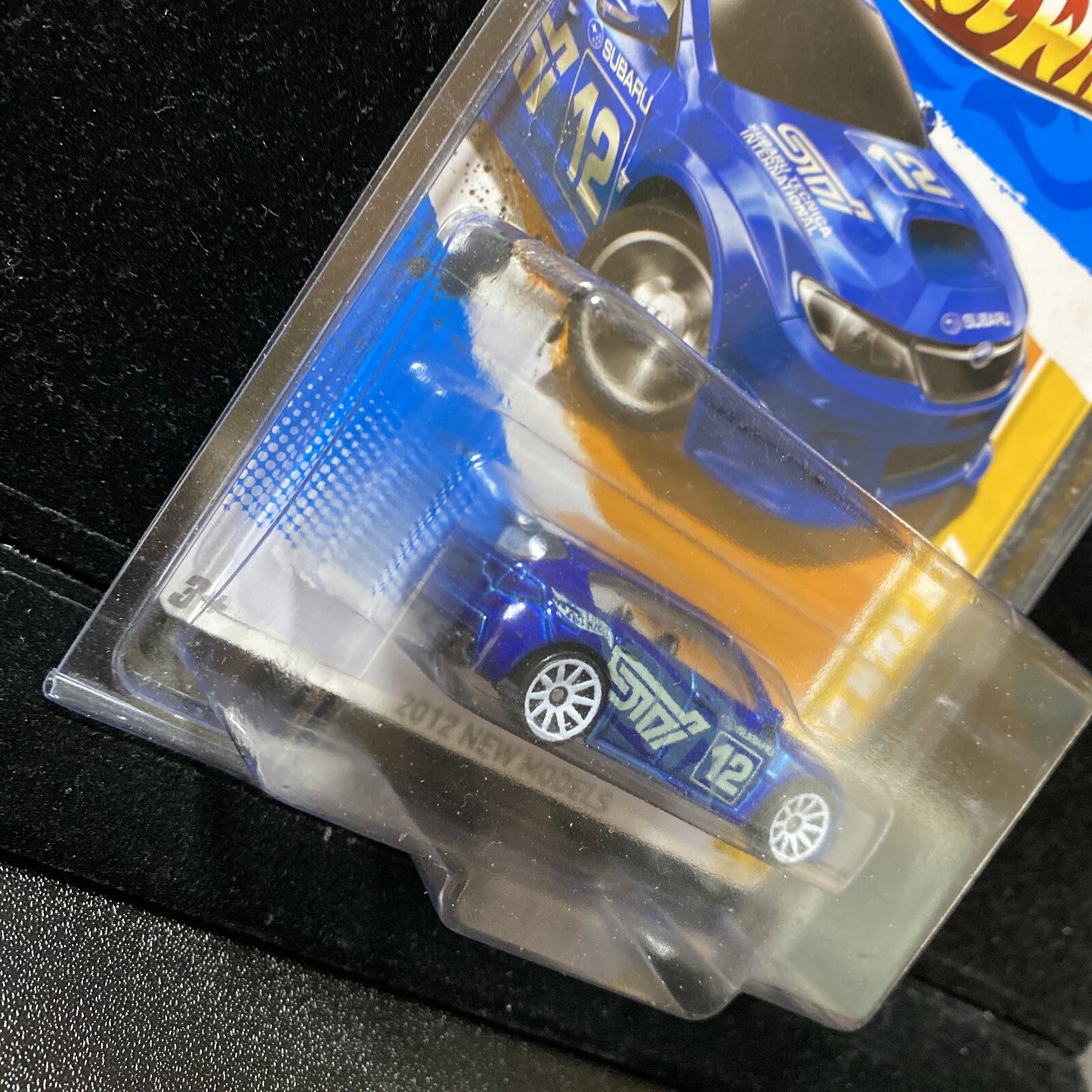Hot Wheels Subaru WRX STI Blue 2012 NEW MODELS 33/50 in Card Protector8