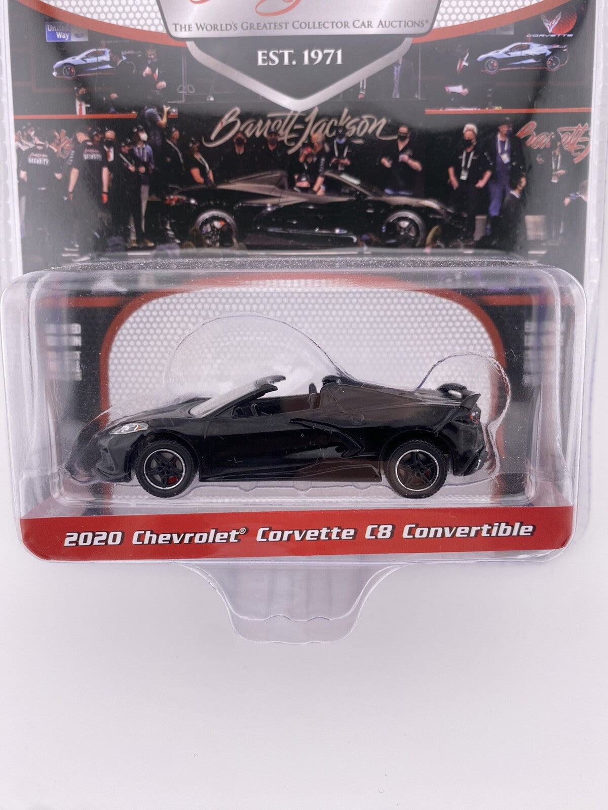 1:64 GreenLight 2020 Chevrolet Corvette C8 Convertible Barrett Jackson Series 81
