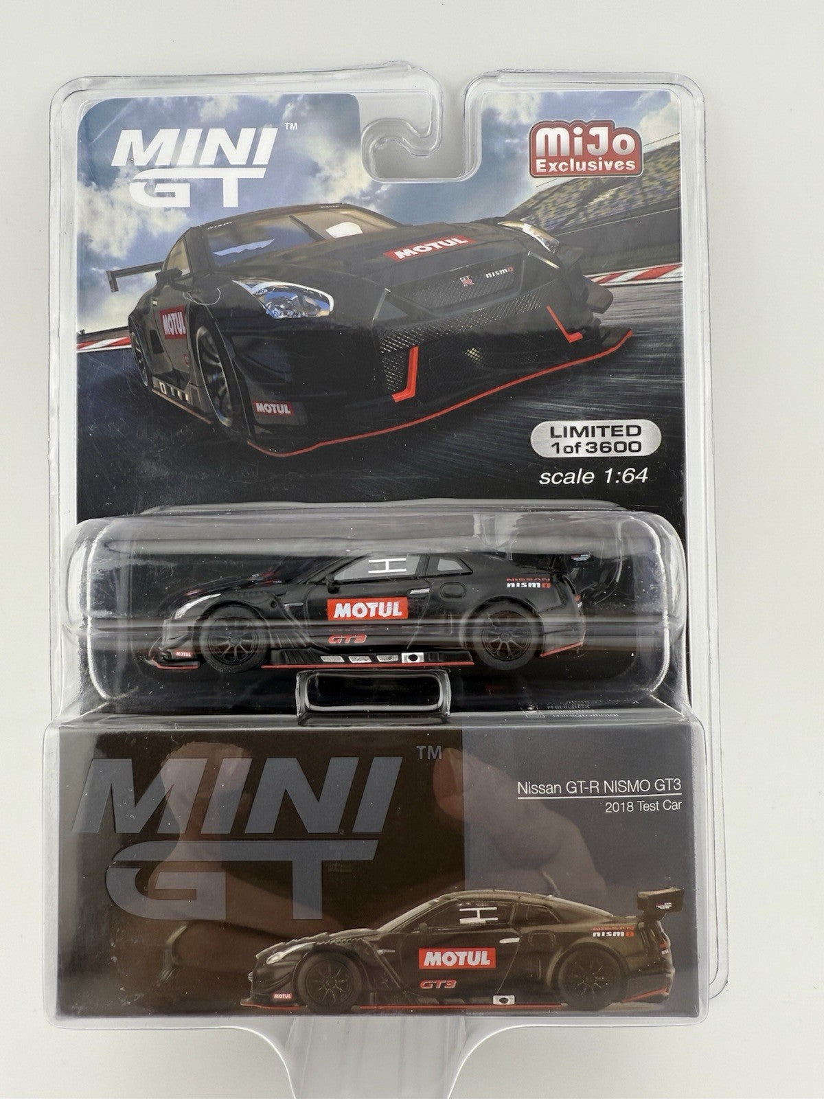 Nissan GT R NISMO GT3 Black   Mini GT MGT 00336 2018 Test Car1