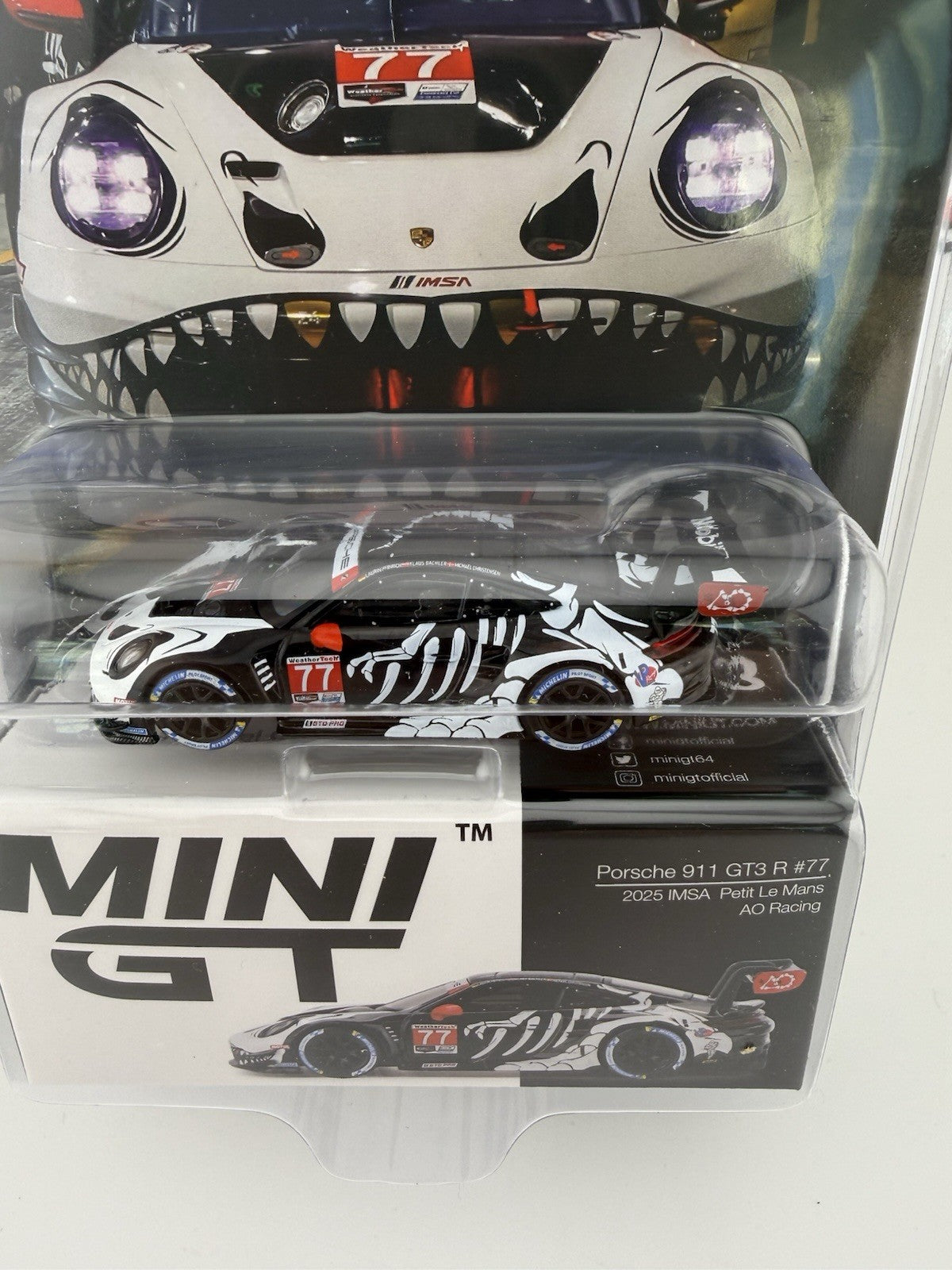 PORSCHE 911 GT3 R #77 Skeleteon Rexy PETIT Le Mans 2025 MINI GT MGT 011432