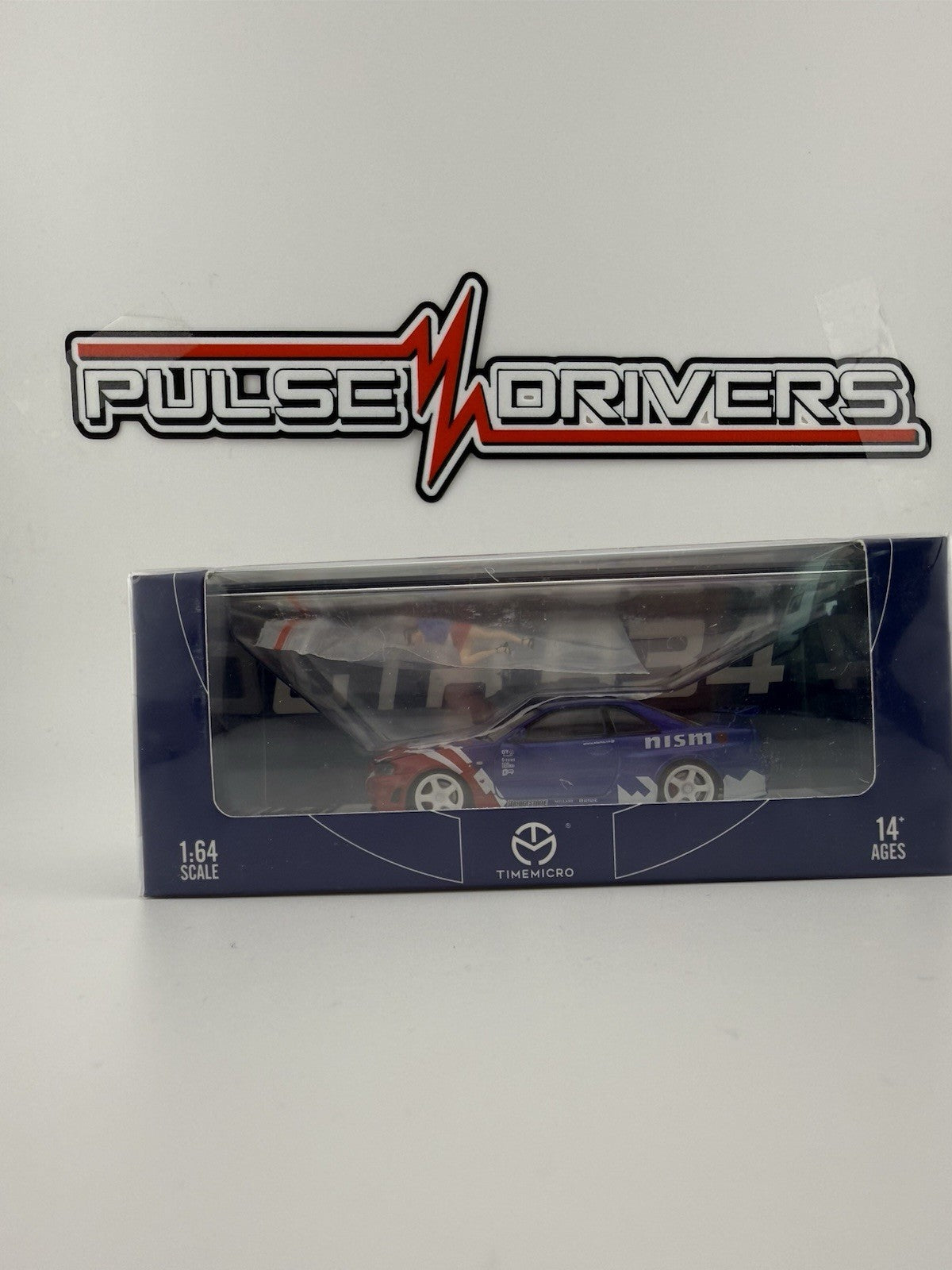 Nissan Skyline GT R (R34) NISMO Red Blue with Figure TimeMicro Sealed0