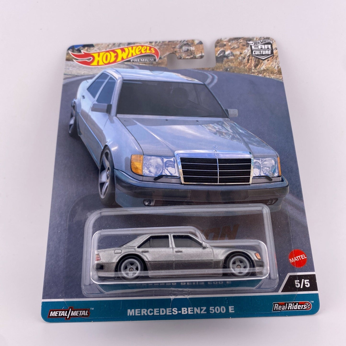 Mercedes Benz 500 E   Silver   Hot Wheels Canyon Warriors 5/5 2023 in Protector1