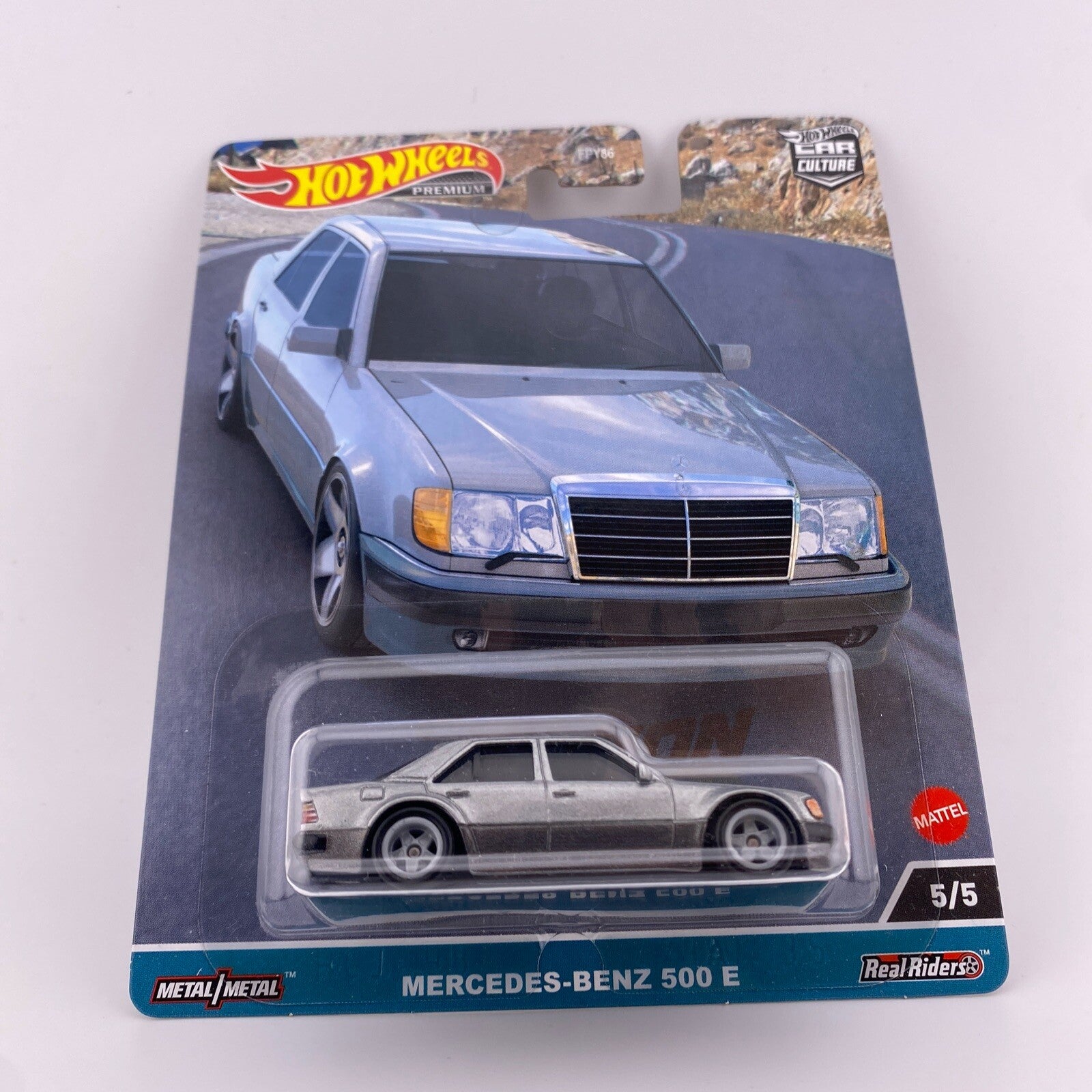 Mercedes Benz 500 E   Silver   Hot Wheels Canyon Warriors 5/5 2023 in Protector1