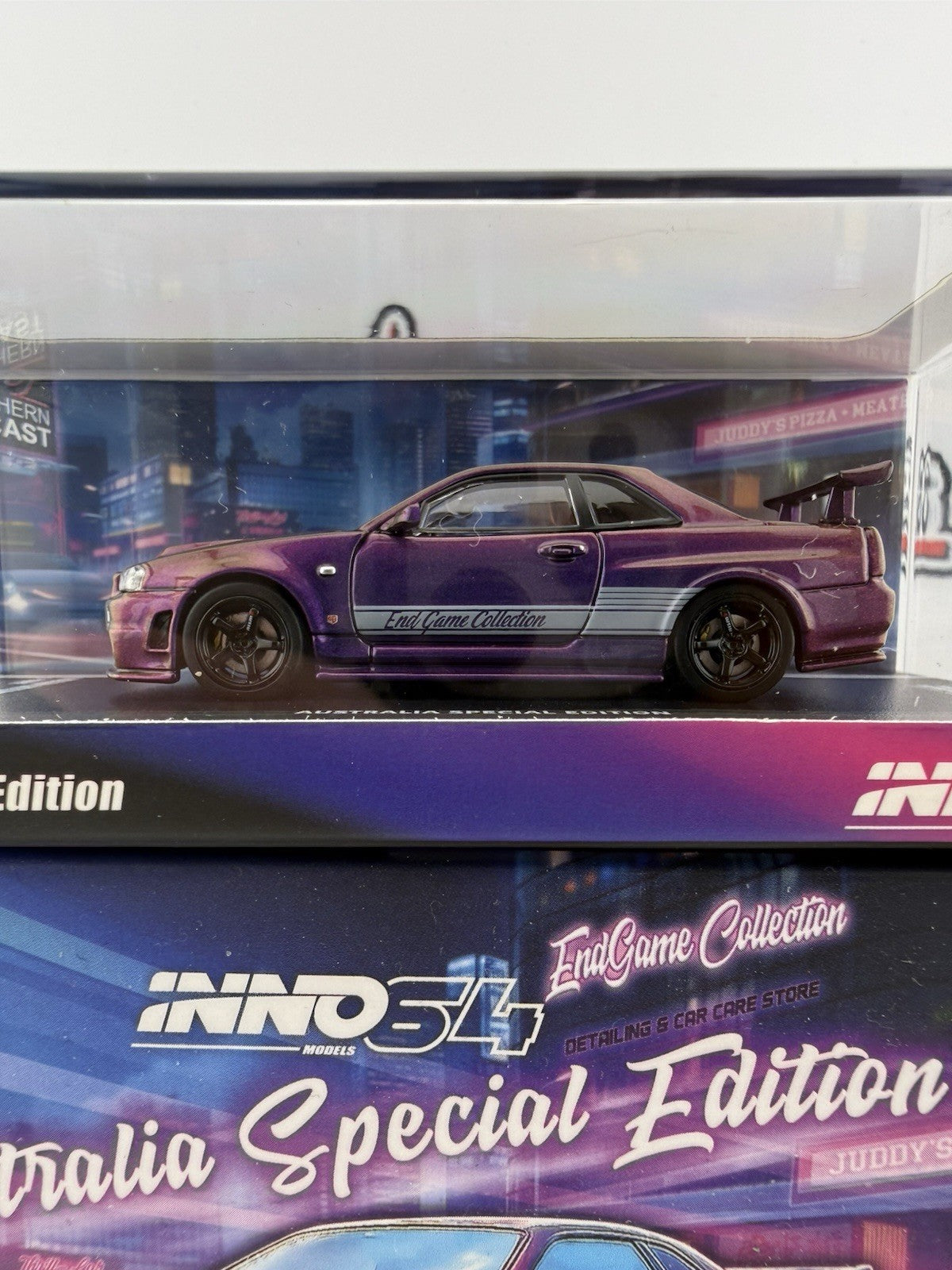 Nissan Skyline GT R (R34) Z Tune Midnight Purple INNO64 IN64 R34ZT ENDGAME Open1