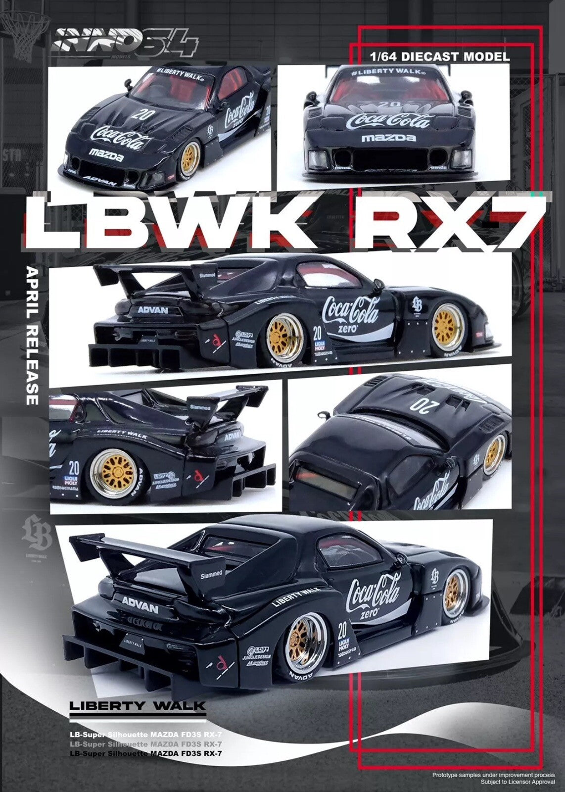 LBWK RX7 (FD3S) Super Silhouette Black   INNO64 IN64 LBWKRX7 01 Coca Cola1