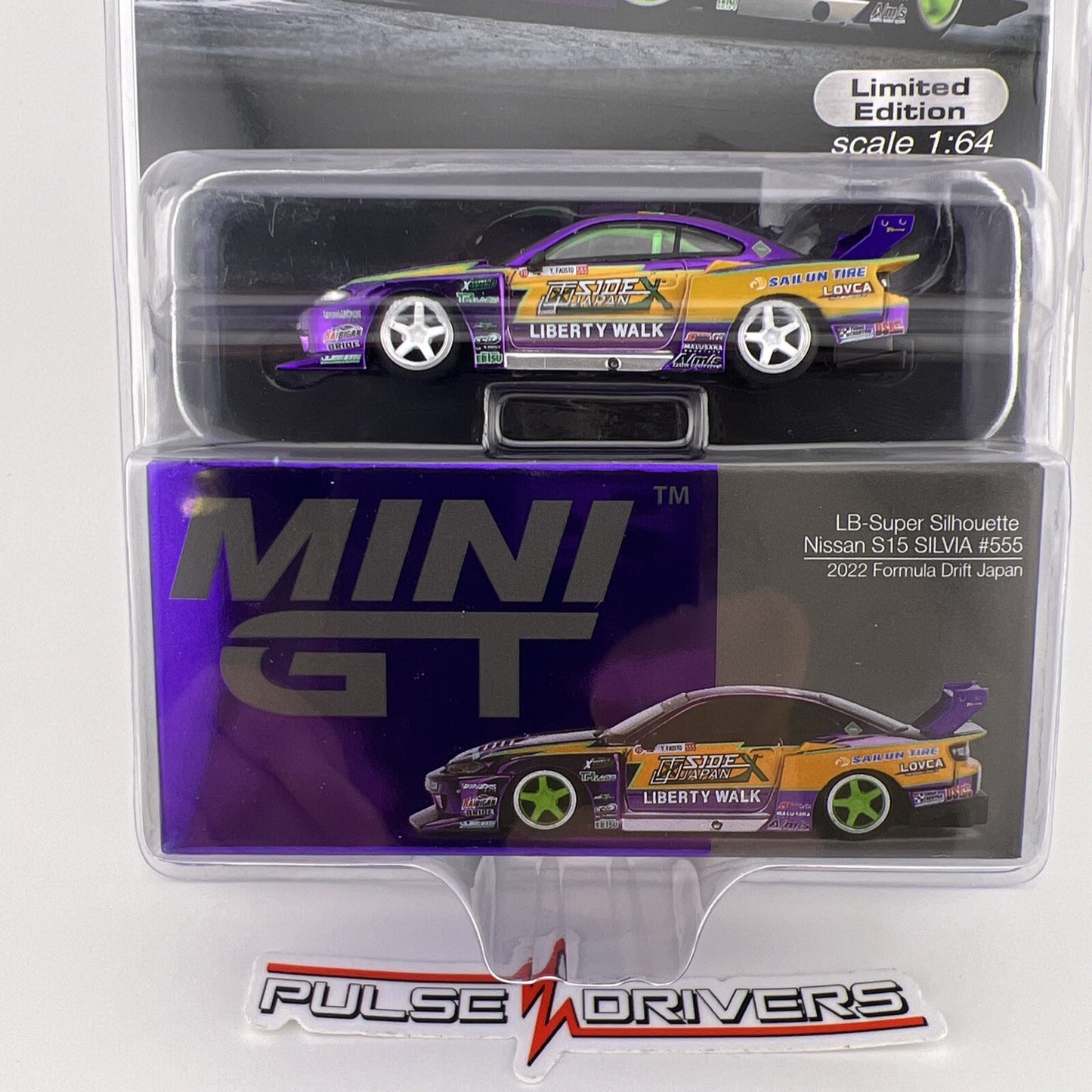 CHASE   Nissan Silvia (S15) LB Super Silhouette Works   Purple   Mini GT 005761