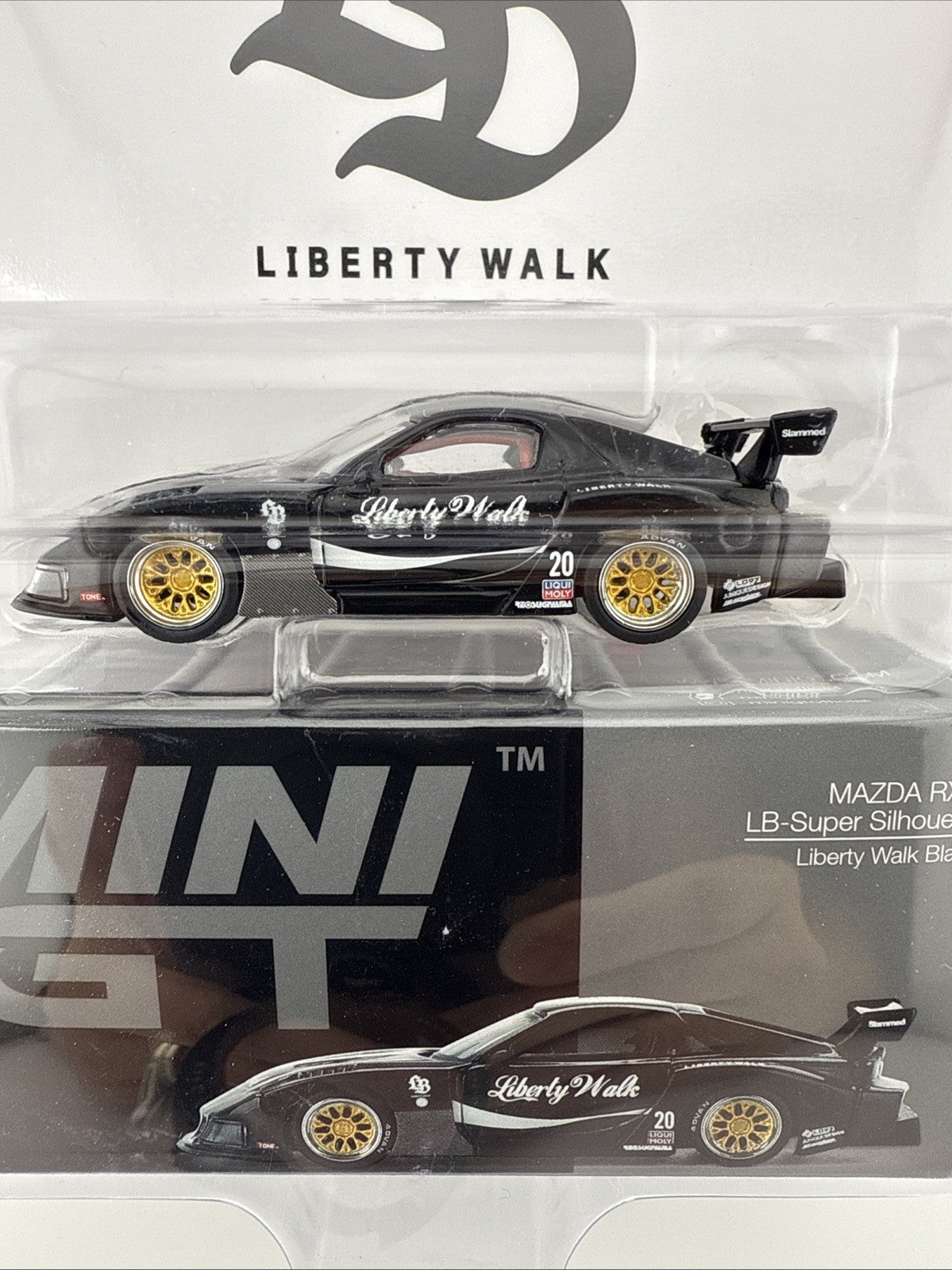LBWK Packaging   Mazda RX 7 LB Super Silhouette Black   Mini GT MGT 00785 LB2