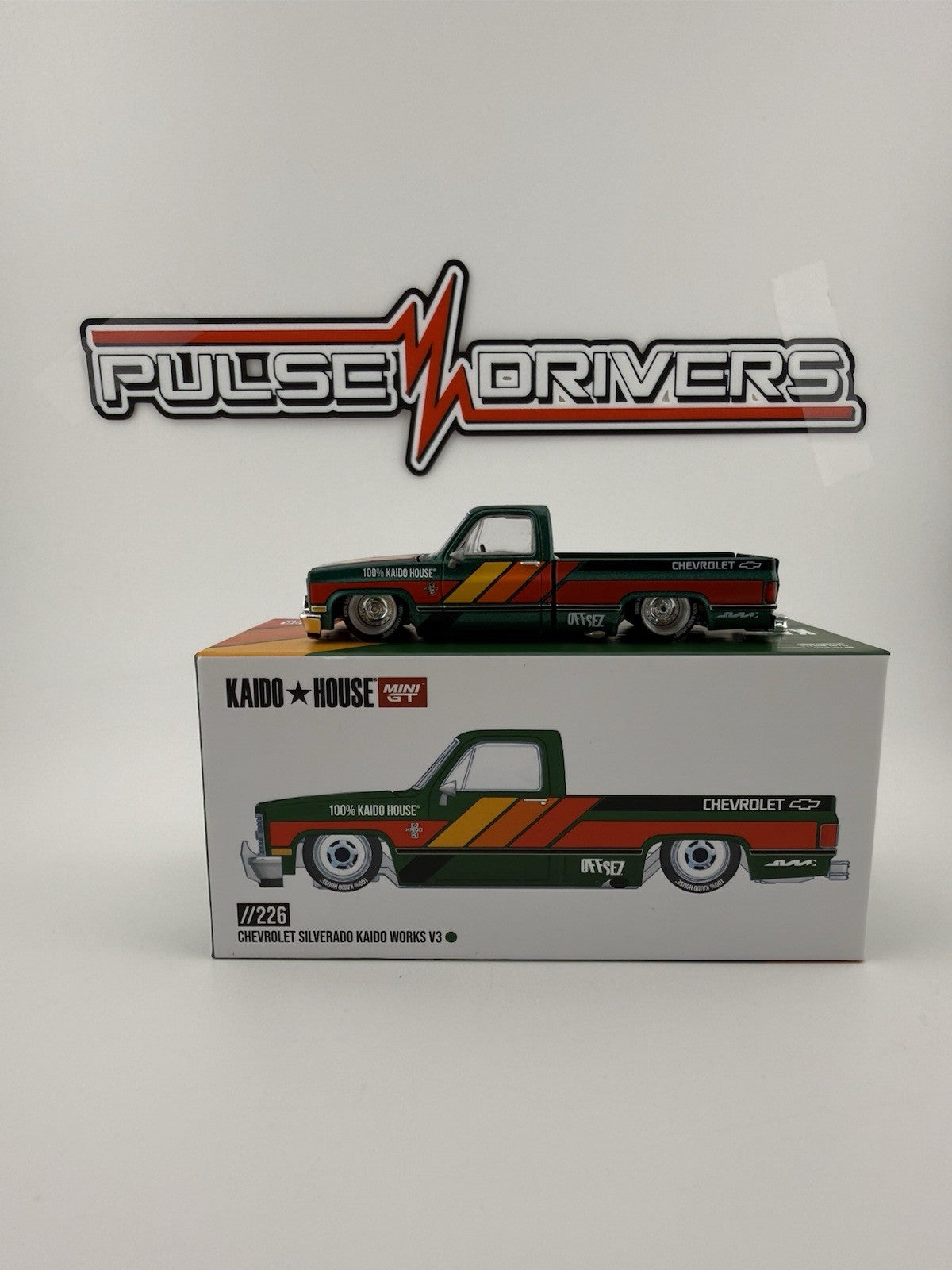 Chevrolet Silverado Green   Kaido House x Mini GT KHMG 226 Open Box0