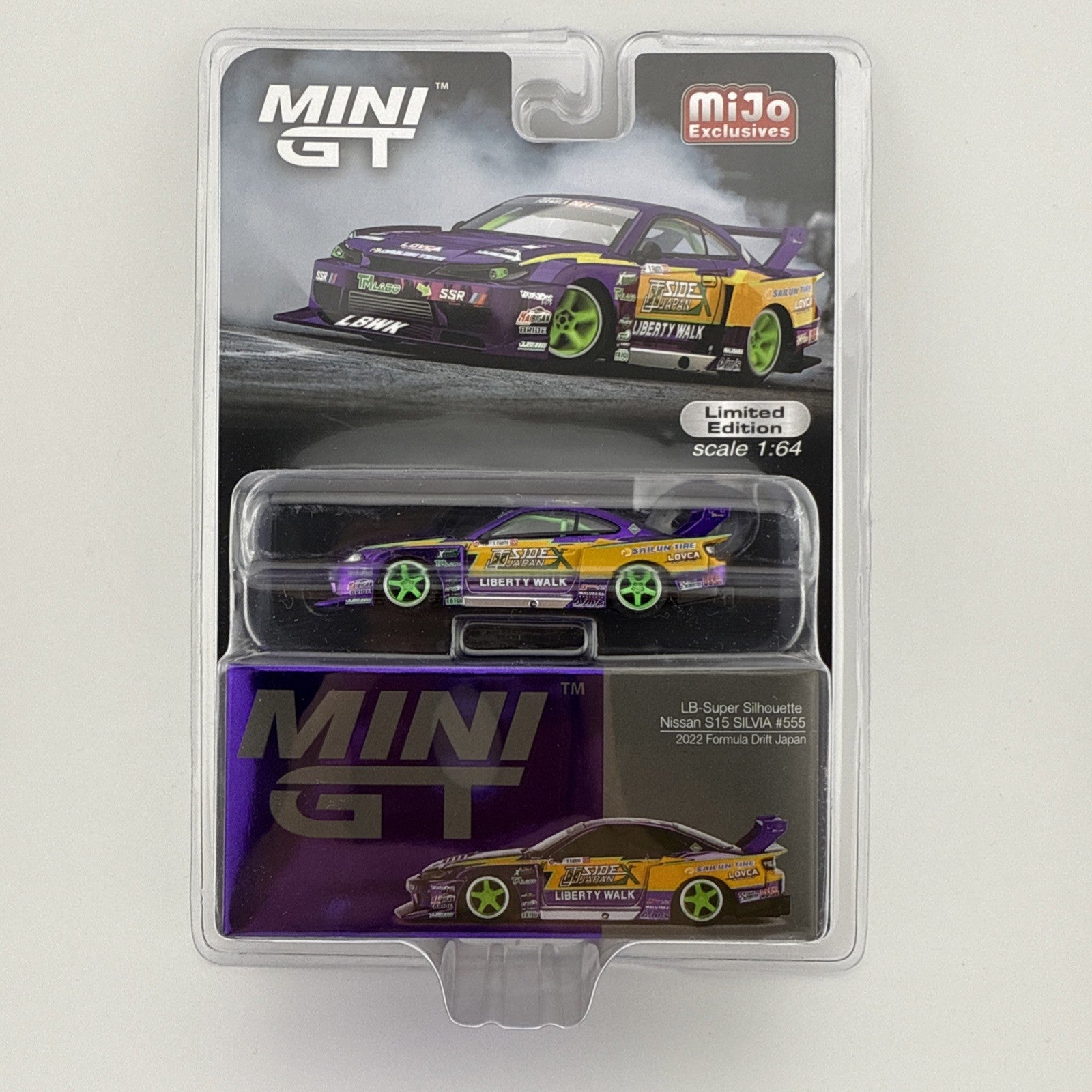 Nissan Silvia (S15) LB Super Silhouette Works Purple   Mini GT MGT 005761