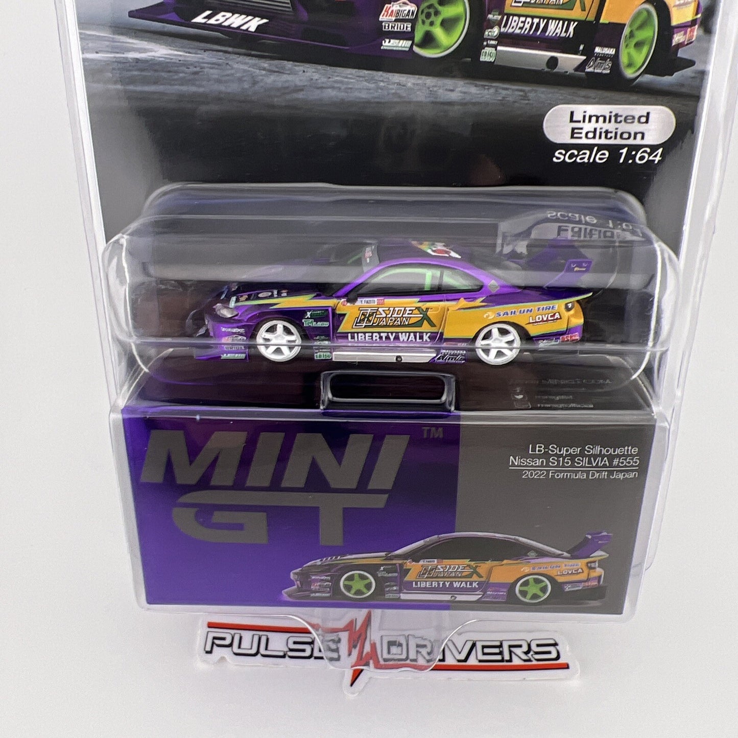 CHASE   Nissan Silvia (S15) LB Super Silhouette Works   Purple   Mini GT 005762