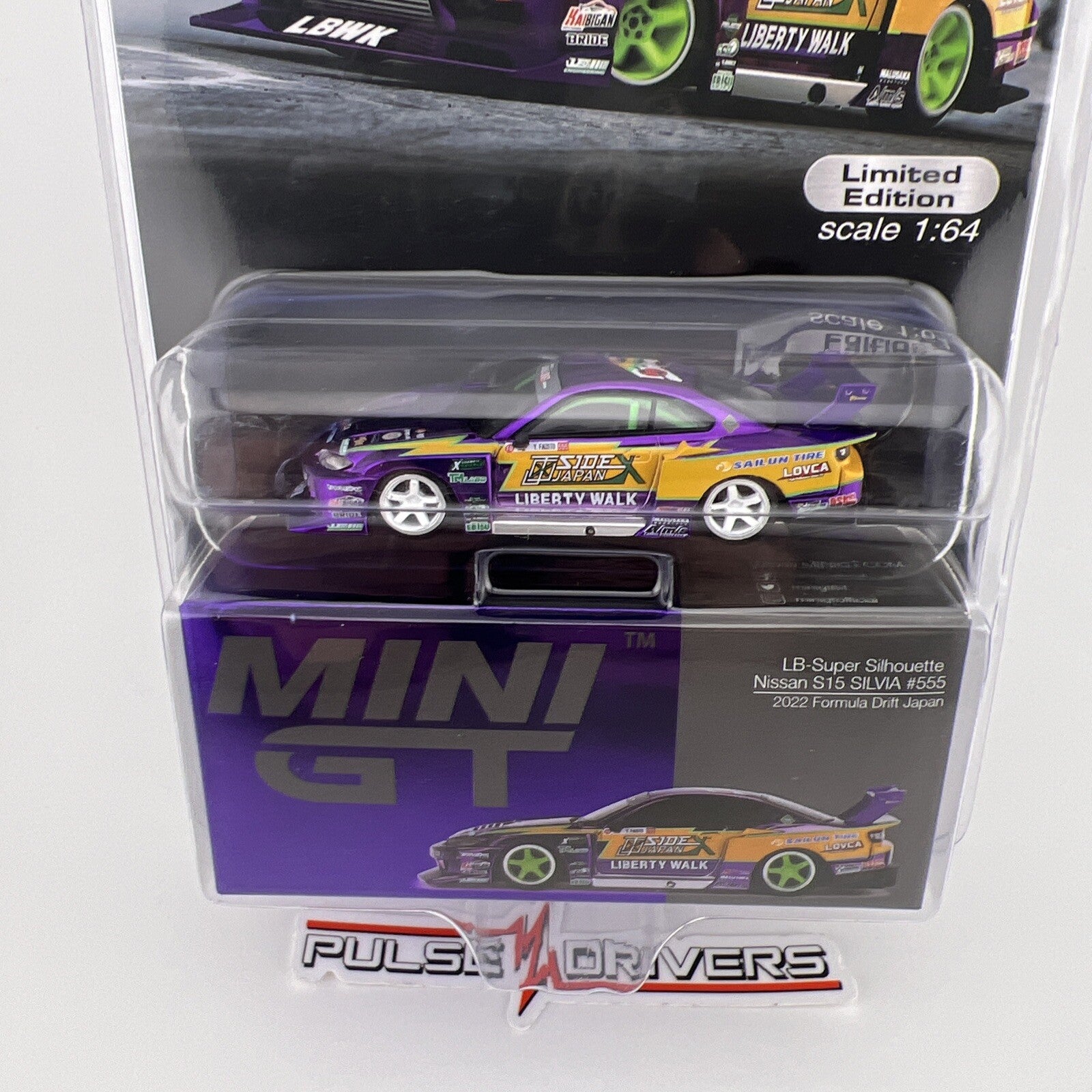 CHASE   Nissan Silvia (S15) LB Super Silhouette Works   Purple   Mini GT 005762