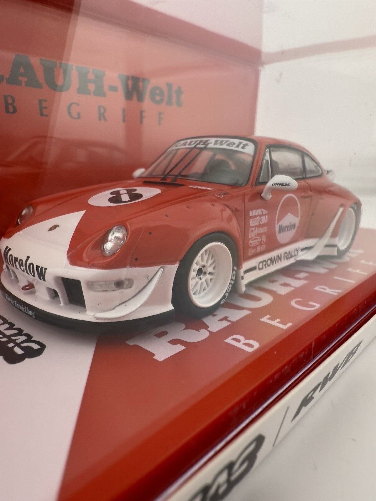 1/43   Porsche RWB 993 #8 "Morelow" Red and White "RAUH Welt BEGRIFF" T43 014 ML9