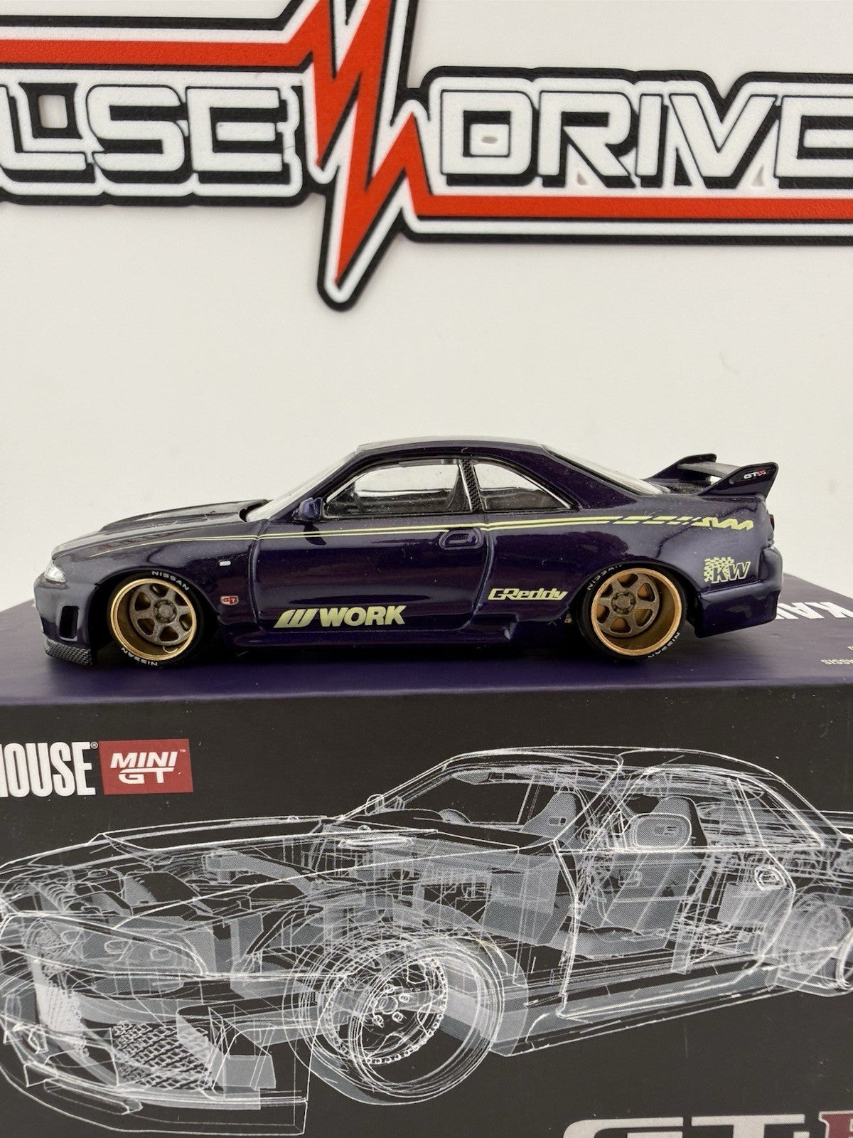 Nissan Skyline GT R (R33) Imai Racing Purple   Kaido House KHMG 072 V1 Open Box2