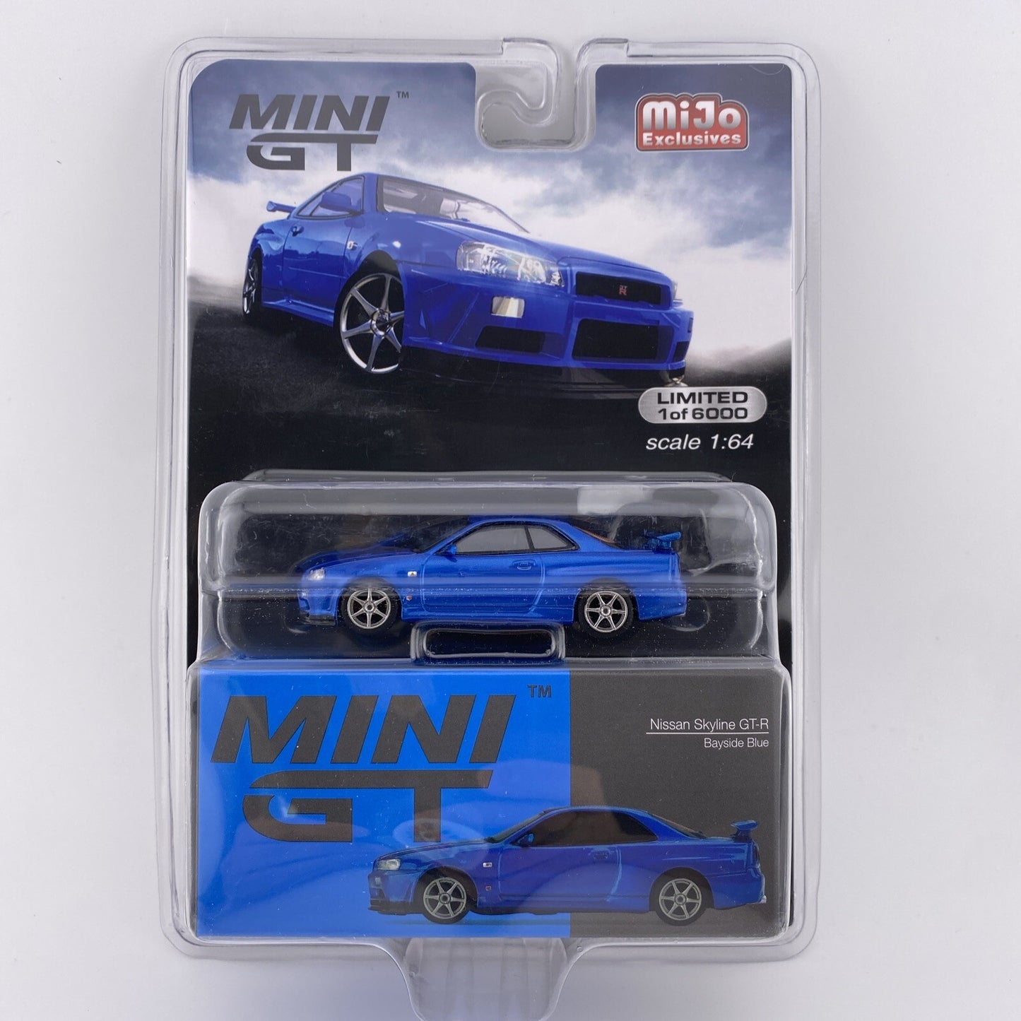 Nissan Skyline GT R R34 V Spec II   Bayside Blue   Mini GT 003410