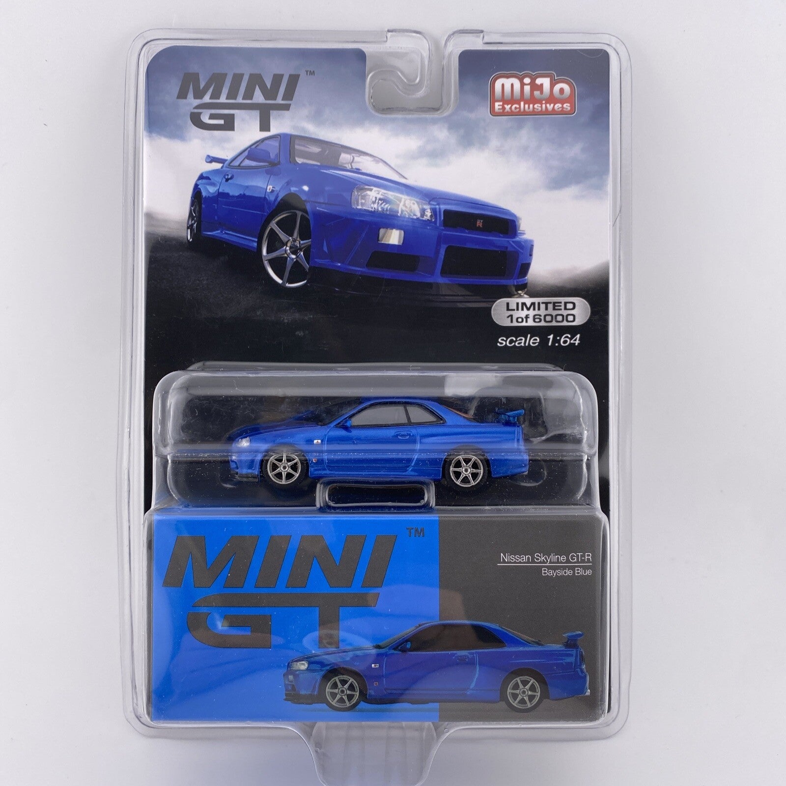 Nissan Skyline GT R R34 V Spec II   Bayside Blue   Mini GT 003410