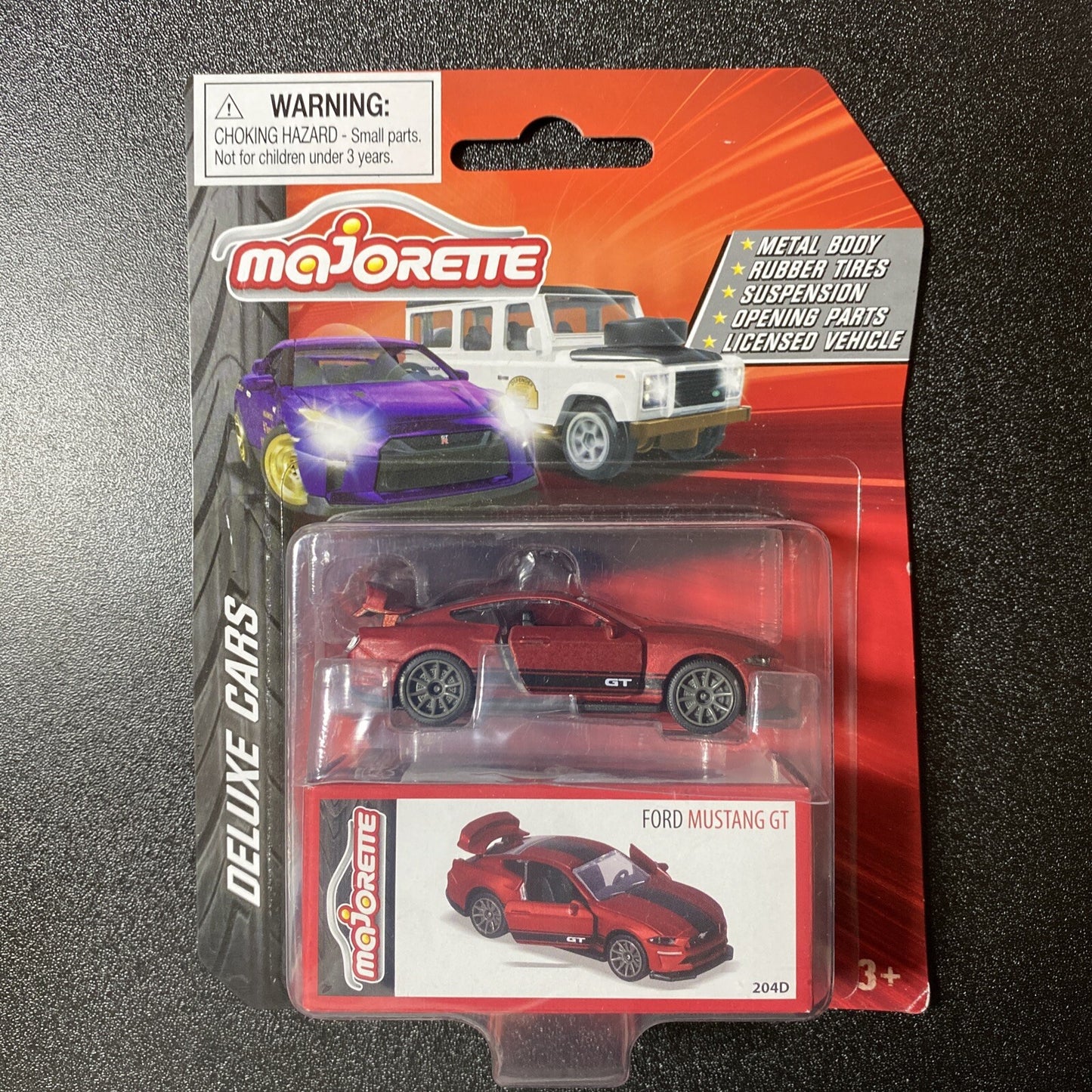 Majorette FORD MUSTANG GT Red Deluxe Cars Series NEW 204D0
