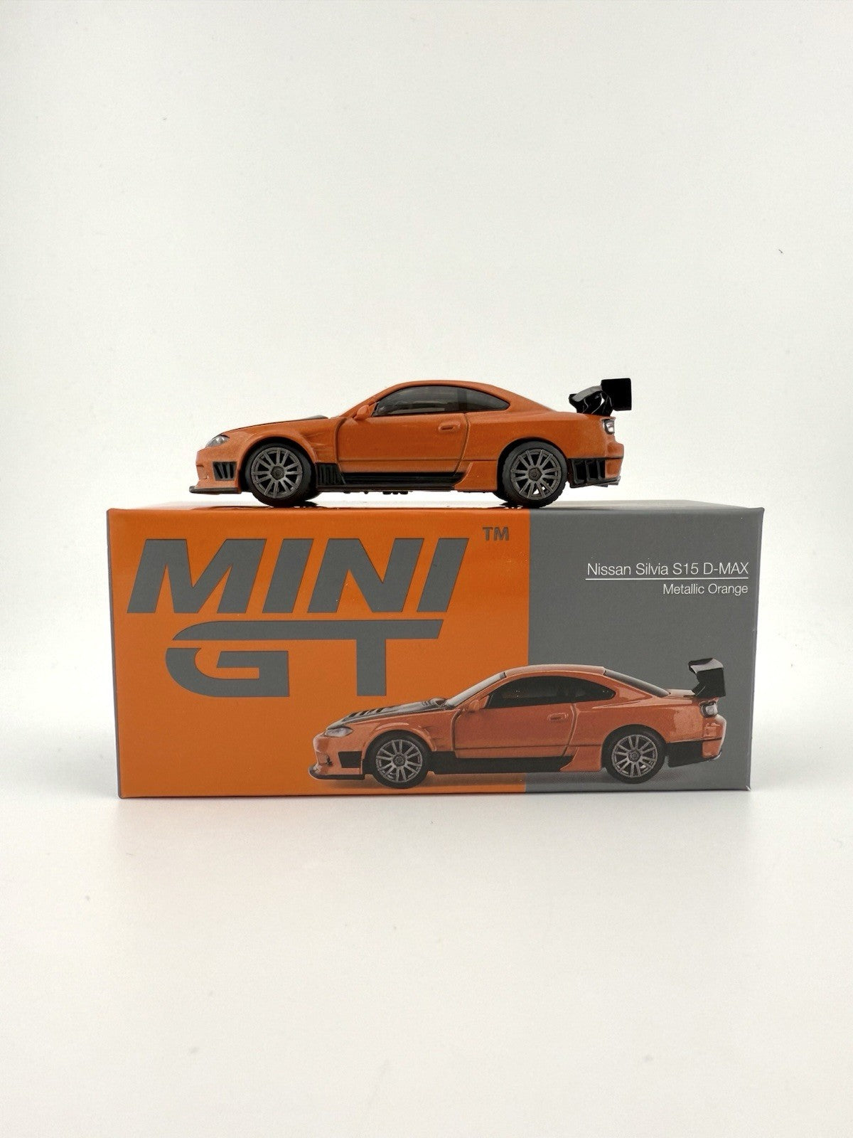Nissan Silvia (S15) D MAX Metallic Orange   Mini GT MGT 00581 Open Box0