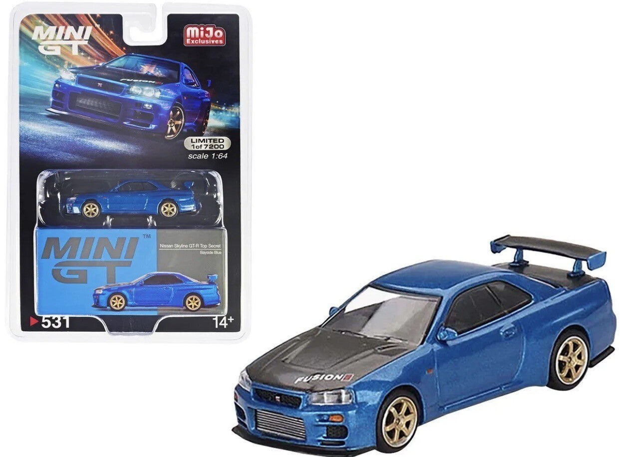 Nissan Skyline GT R Top Secret   Bayside Blue   MINI GT 00531   Petersen Museum5