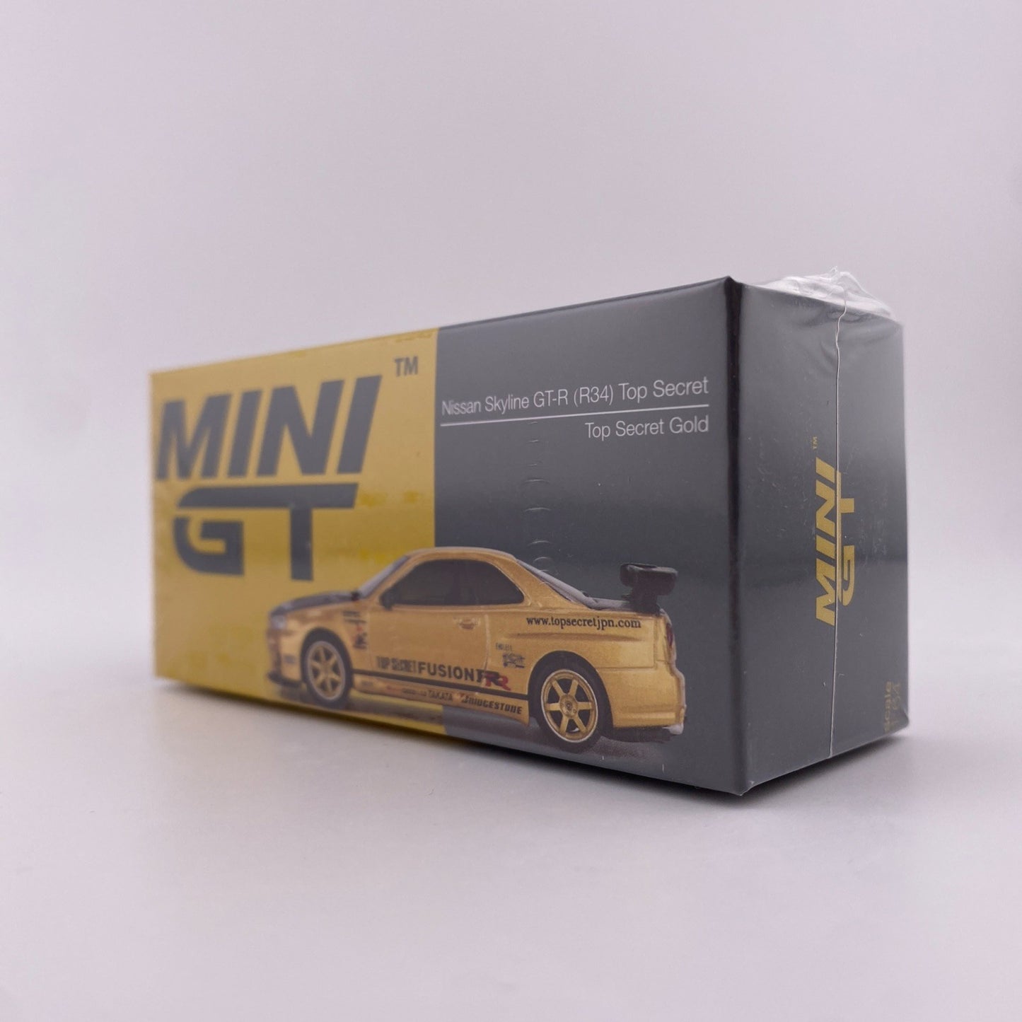 Nissan Skyline GT R (R34) Top Secret Gold Chrome   Mini GT MGT 00882 Sealed3
