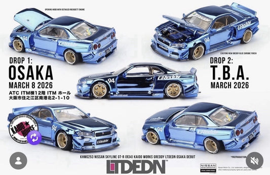 Nissan Skyline GT R (R34) Kaido House GReddy   LTD KHMG 253 Sealed in Hand0