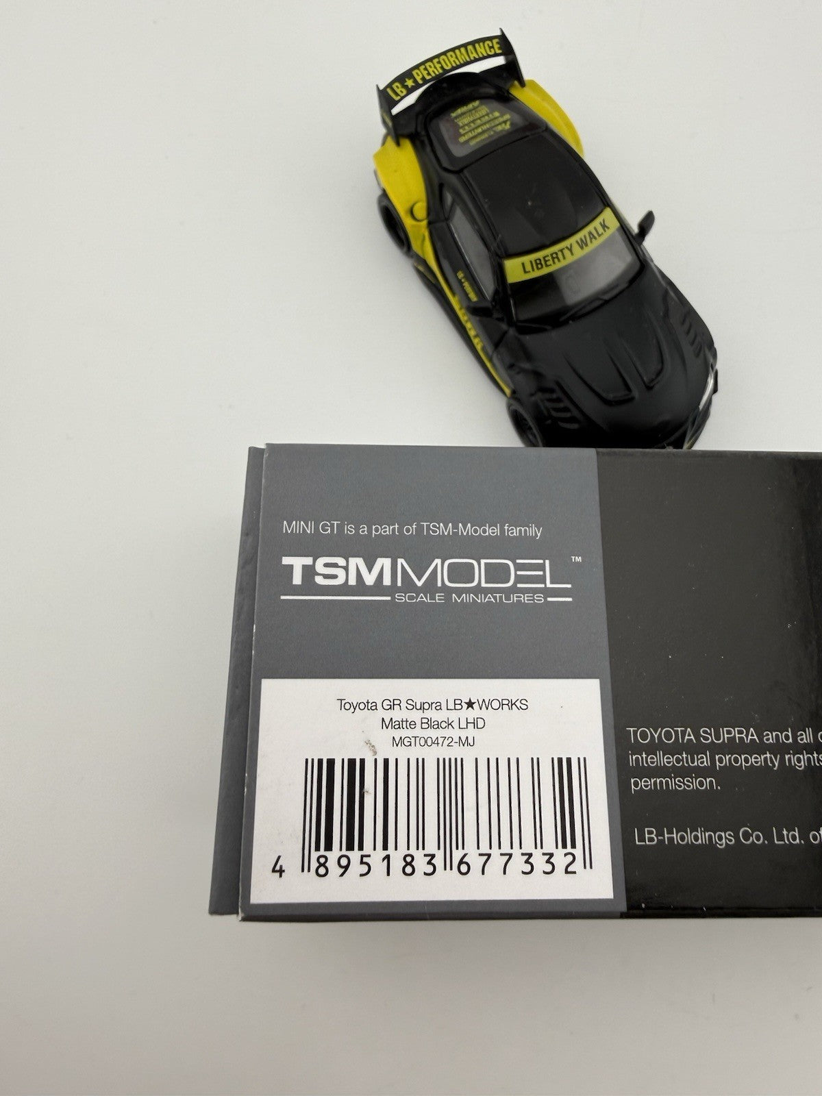 Toyota GR Supra LB Works Matte Black   Mini GT MGT 00472   Open Box5