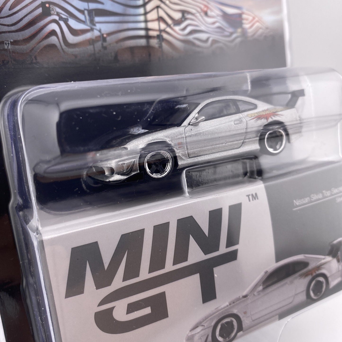 Nissan Silvia (S15) Top Secret   Silver   MINI GT 00545   Petersen Museum2