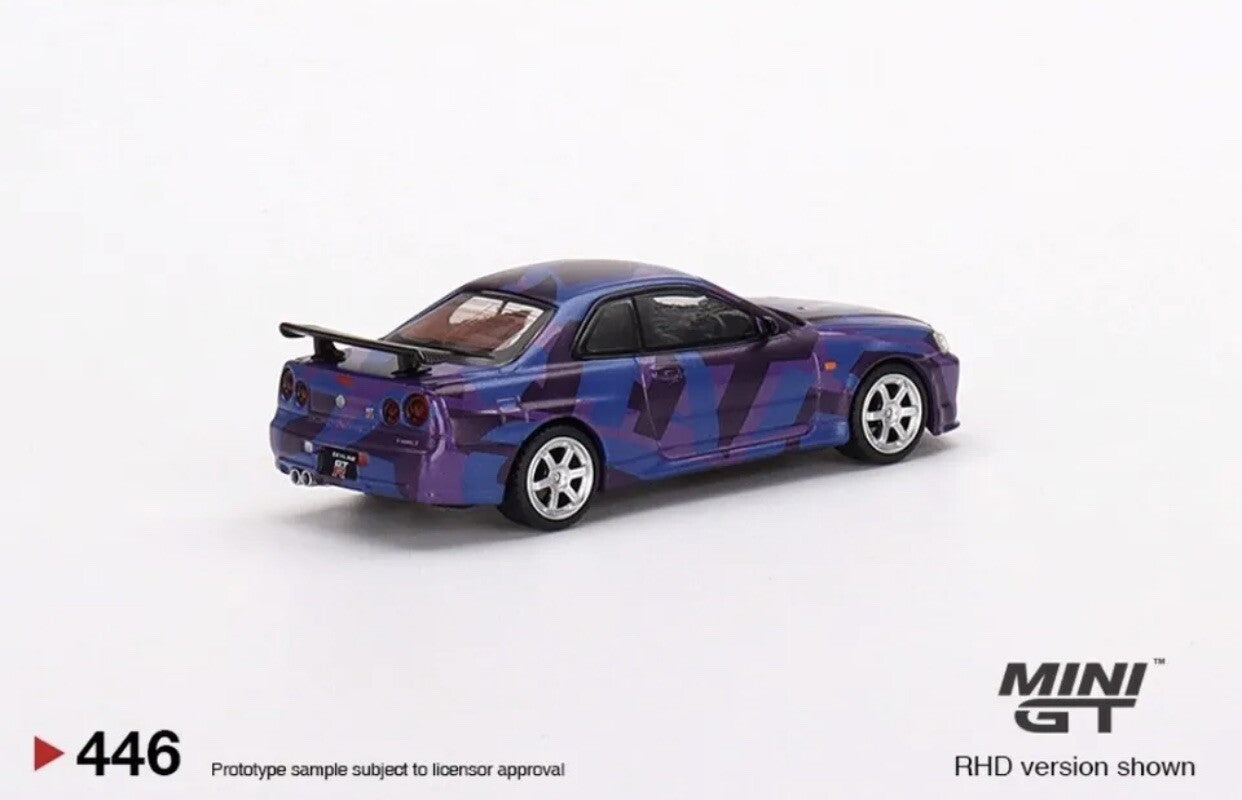 Nissan Skyline GT R (R34)   Purple   TSM Mini GT   MGT 00446 V Spec II 5 Years7