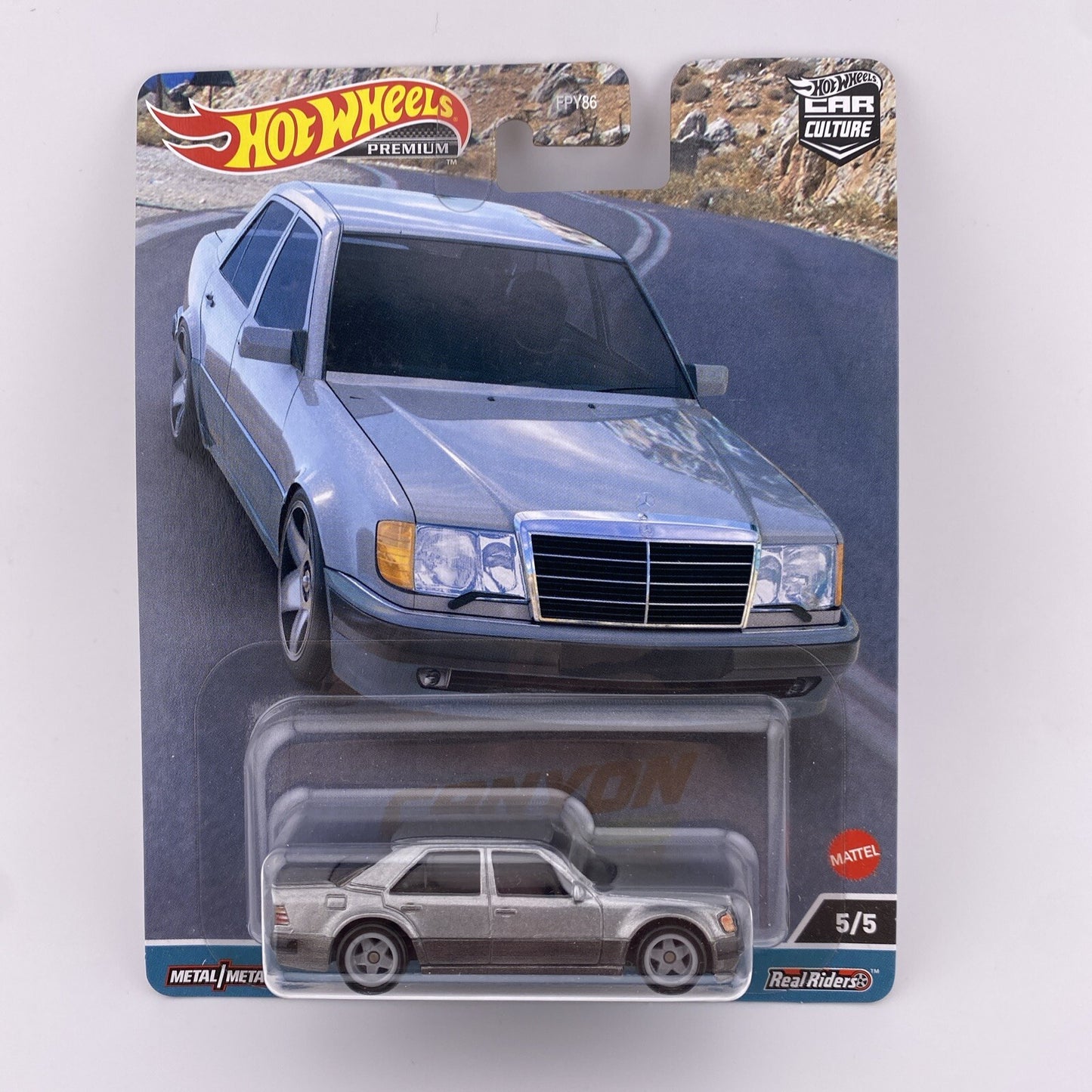 Mercedes Benz 500 E   Silver   Hot Wheels Canyon Warriors 5/5 2023 in Protector0