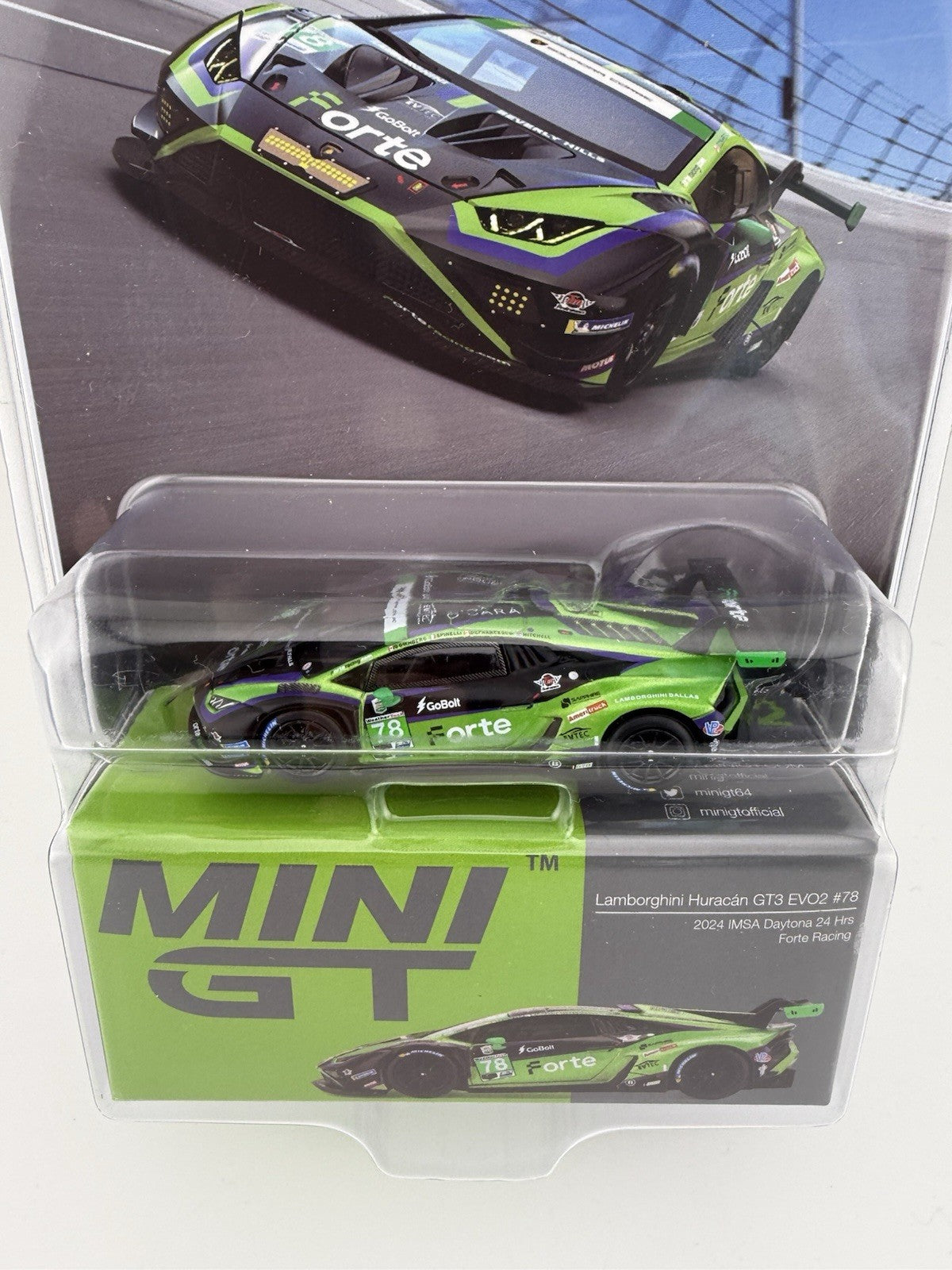 Lamborghini Huracan GT3 EVO2 #72 Forte Racing IMSA Mini GT 010622