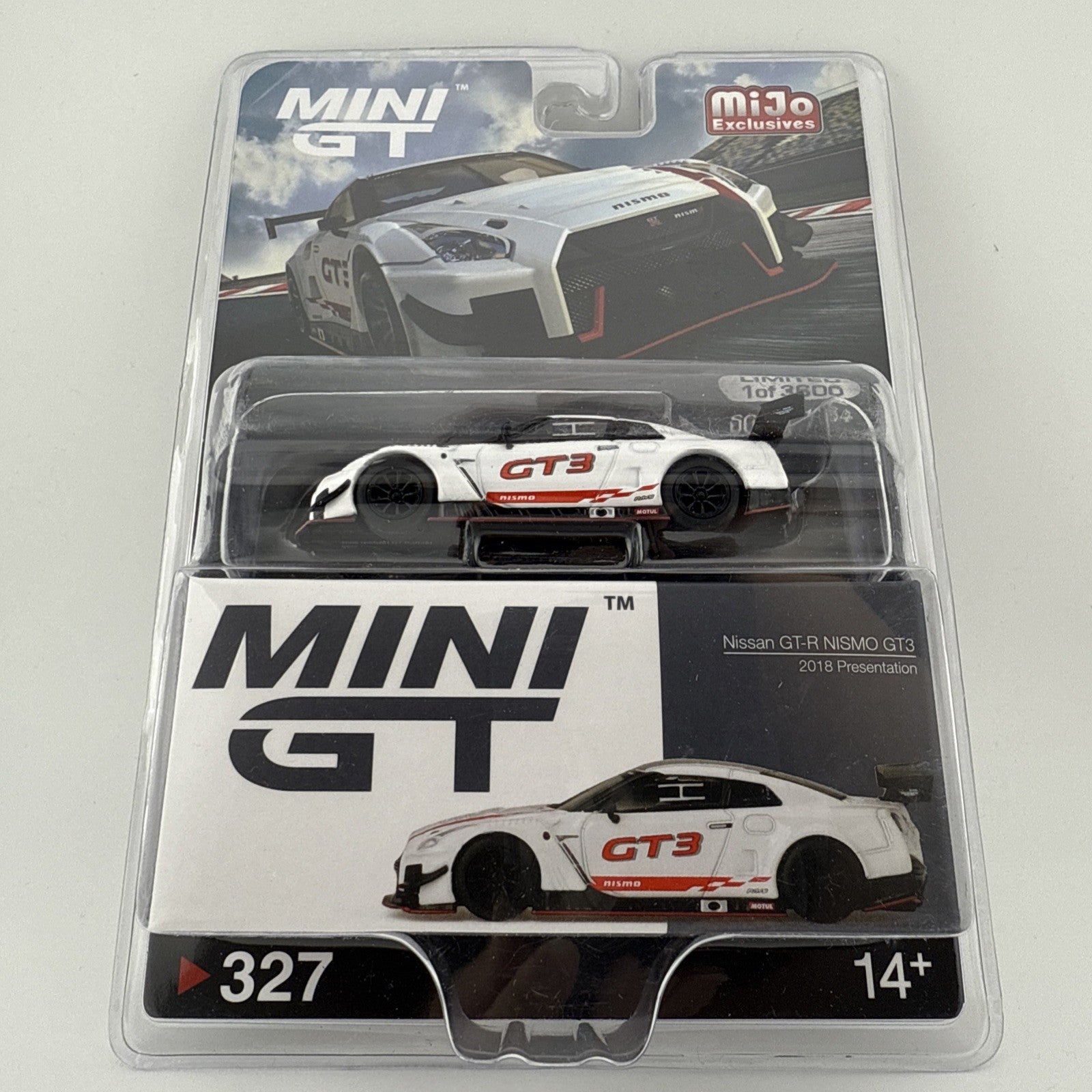 Nissan GT R NISMO GT3 White   Mini GT MGT 00327 2018 Presentation0