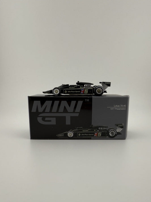 Lotus 78 Black   Mini GT MGT 00489 #5 / 1977 Presentation    Open Box0