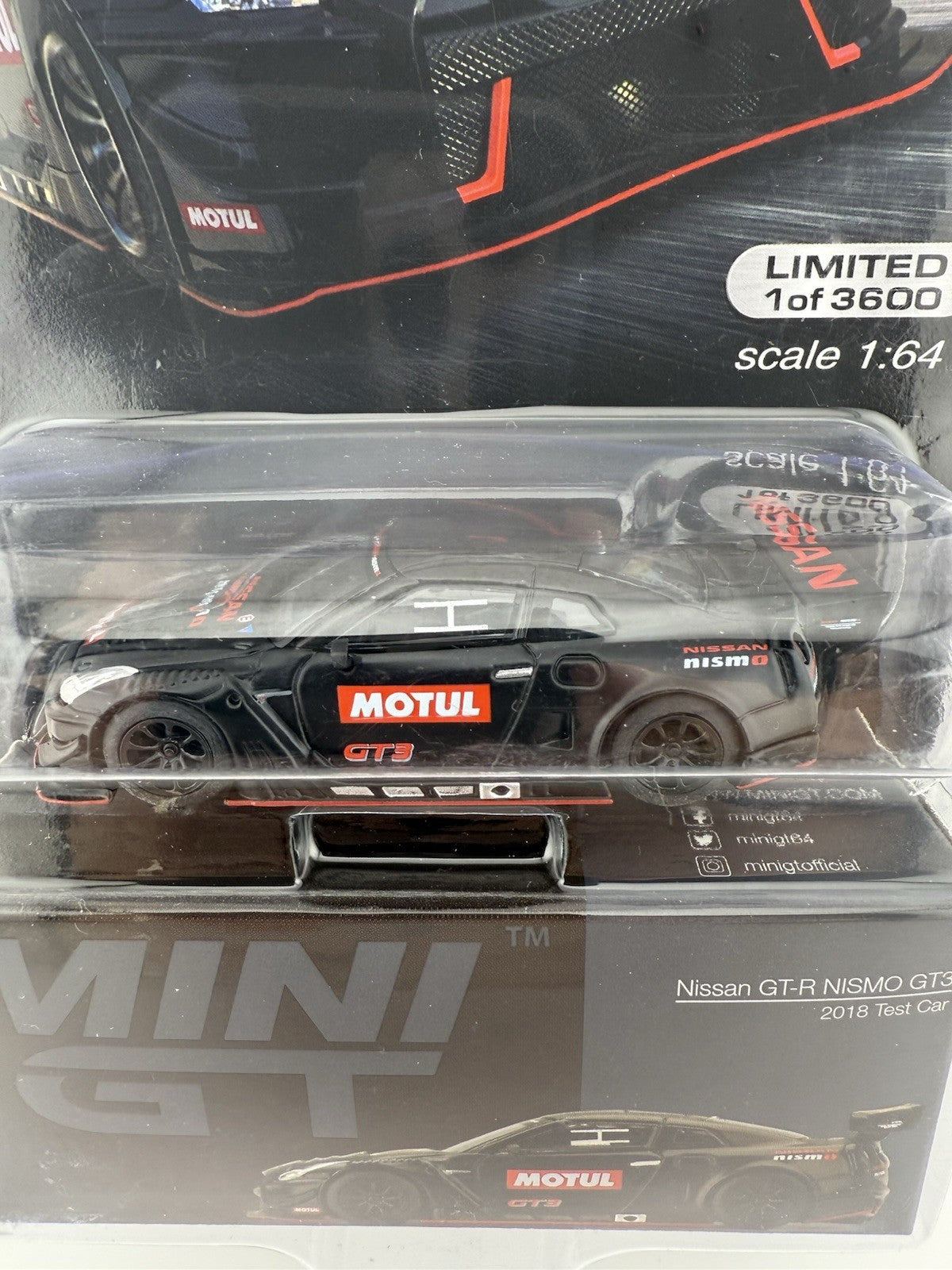 Nissan GT R NISMO GT3 Black   Mini GT MGT 00336 2018 Test Car4