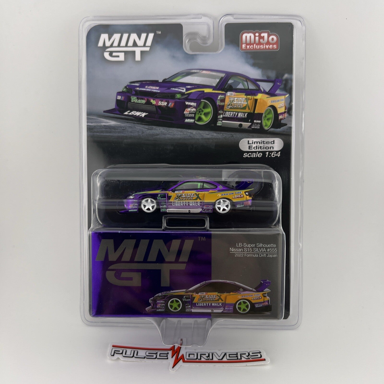 CHASE   Nissan Silvia (S15) LB Super Silhouette Works   Purple   Mini GT 005760